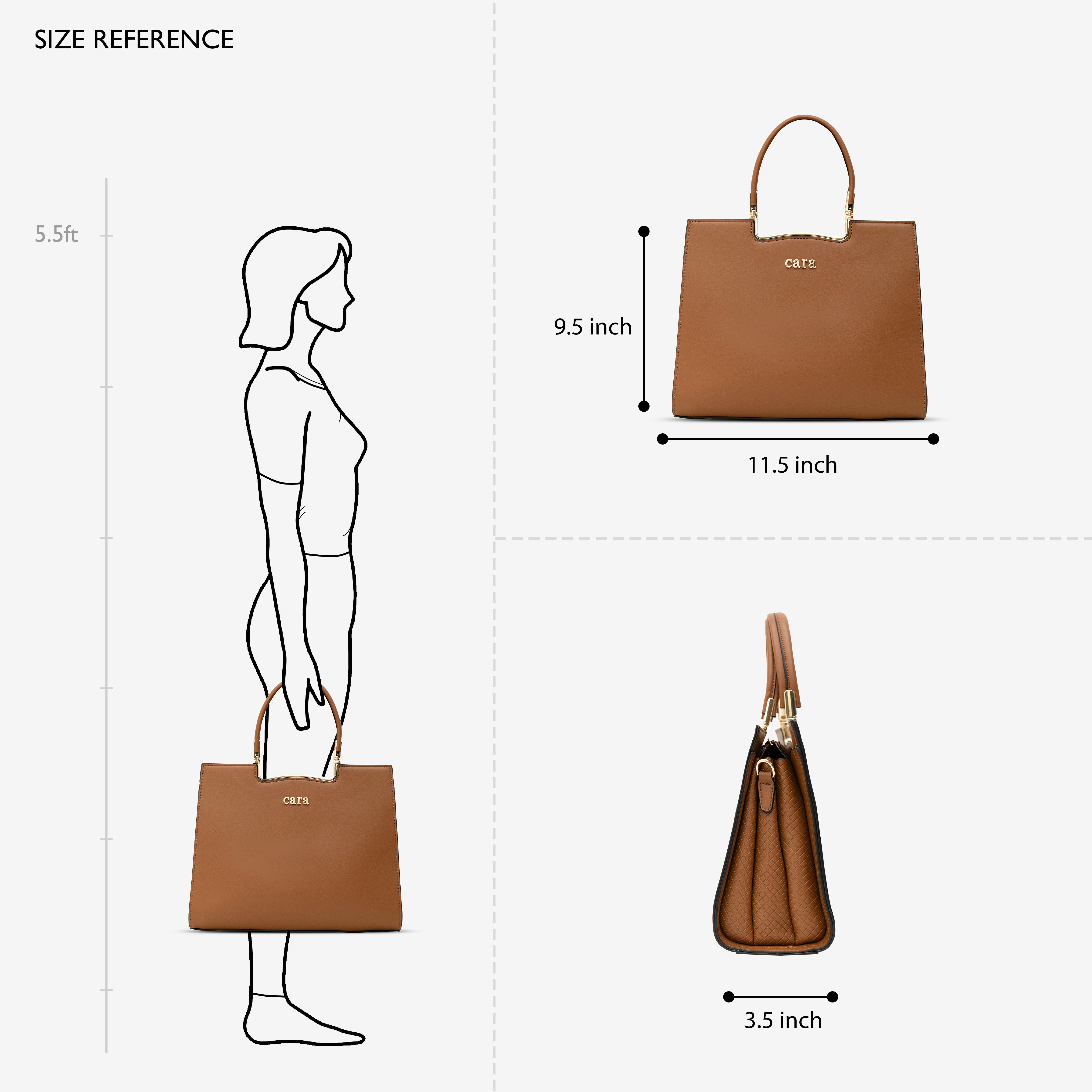 Brown Neutral Carryall Handbag | Cara