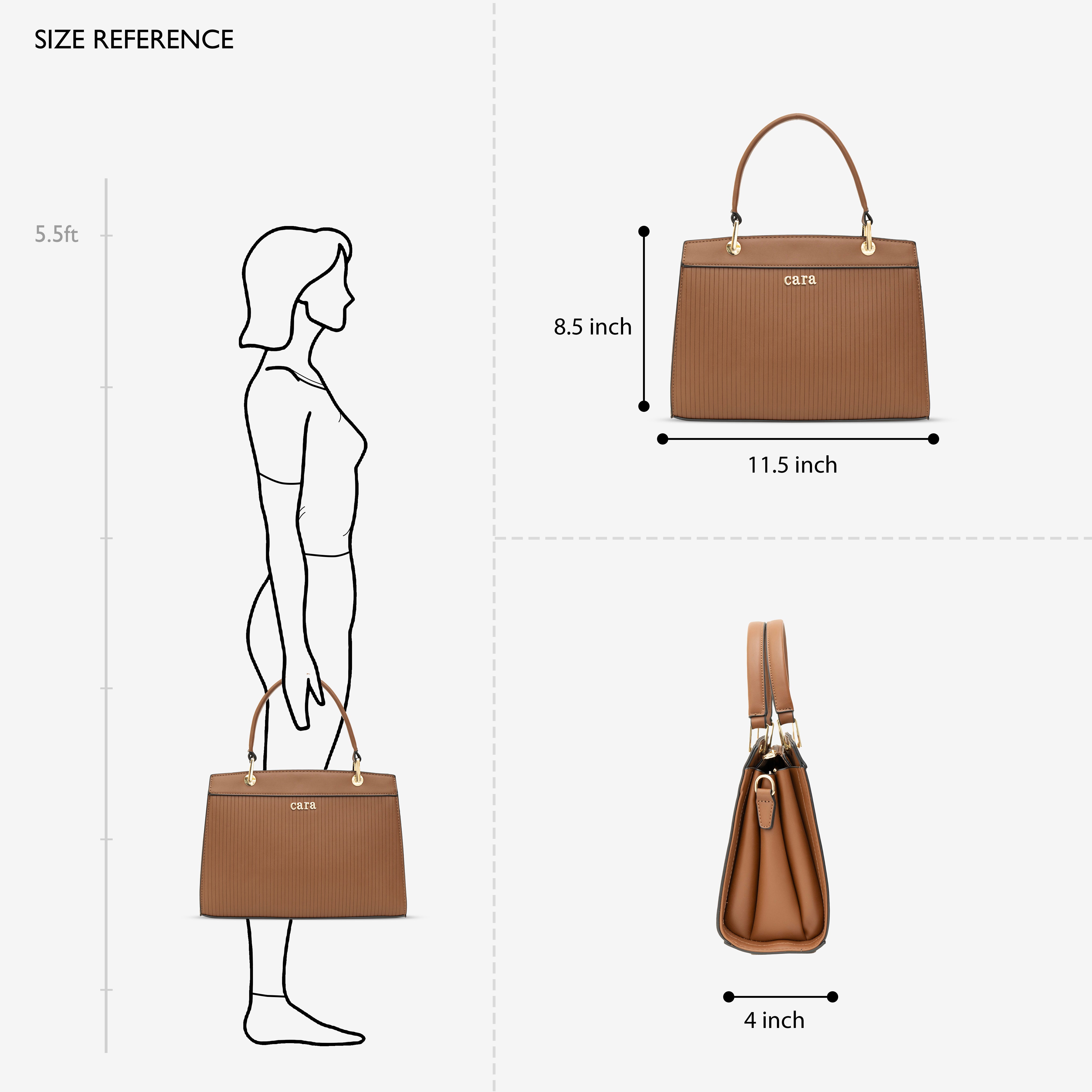Brown Everyday Elegance handbag | Cara