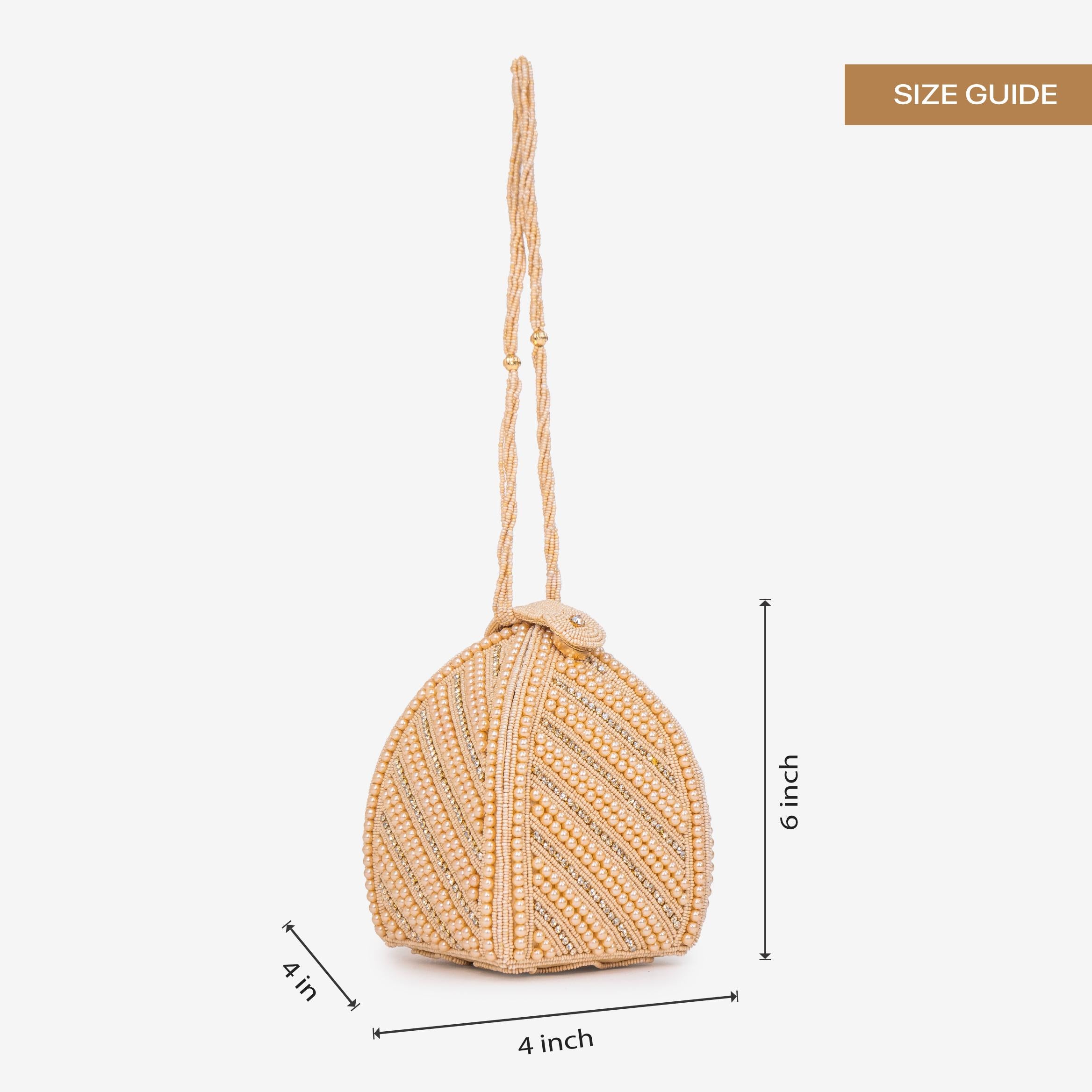 Linear Pearl Glam Potli