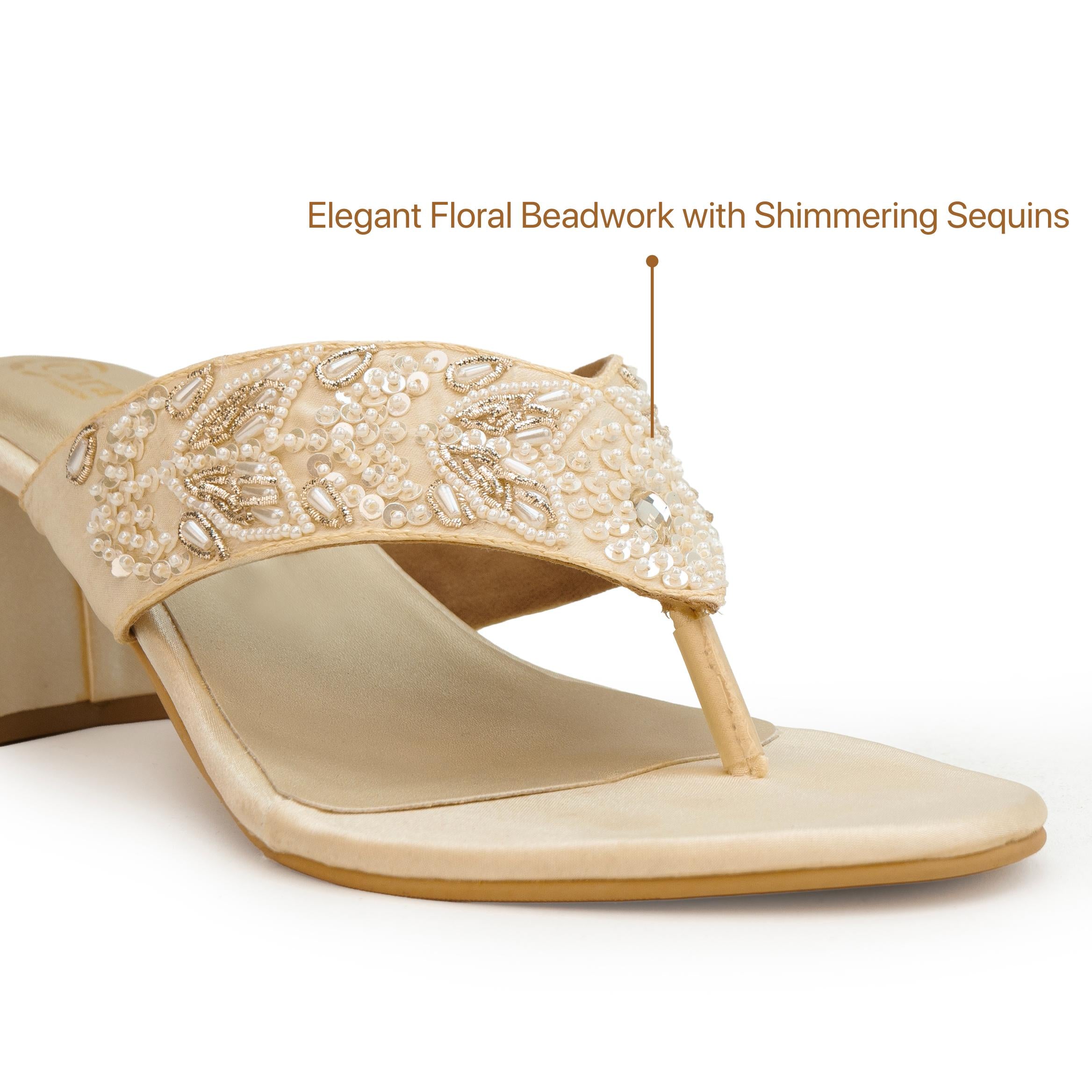 Sequin Grace Thong Heels