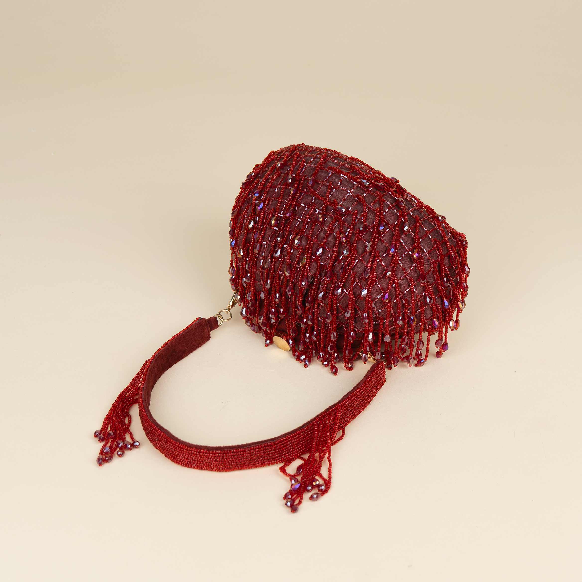 Opulent Pearl Satin Potli