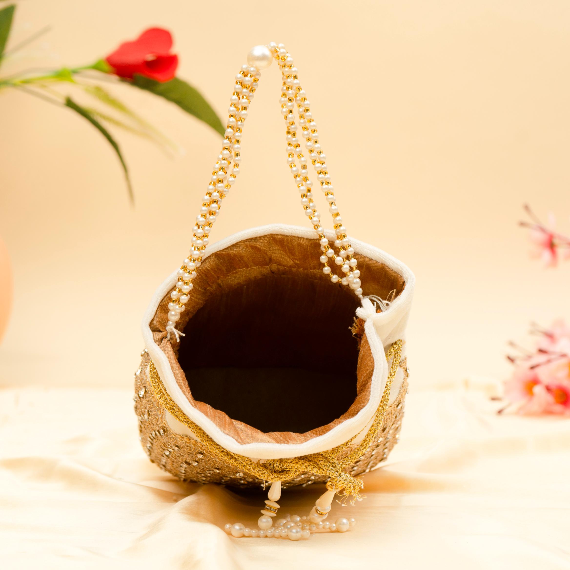 Opulent Thread & Pearl Potli