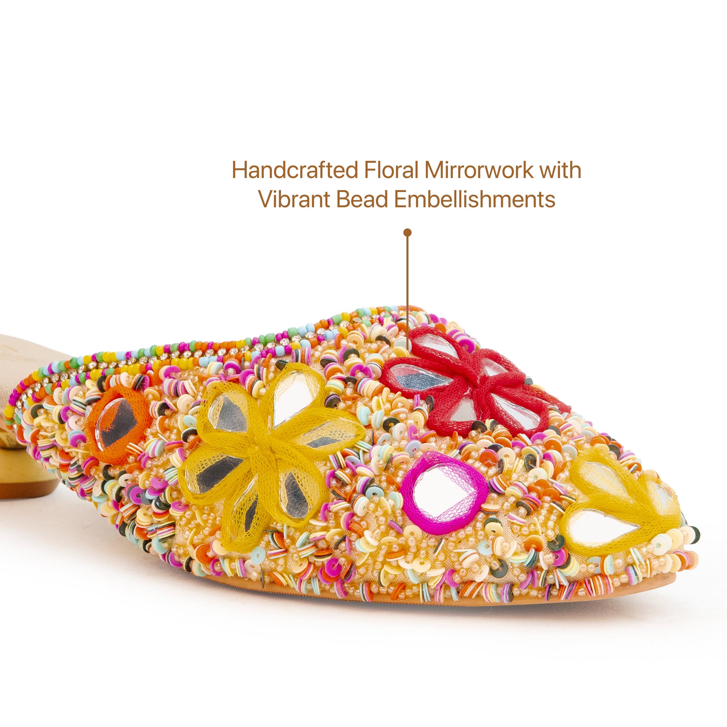 Mirror Phulkari Mules