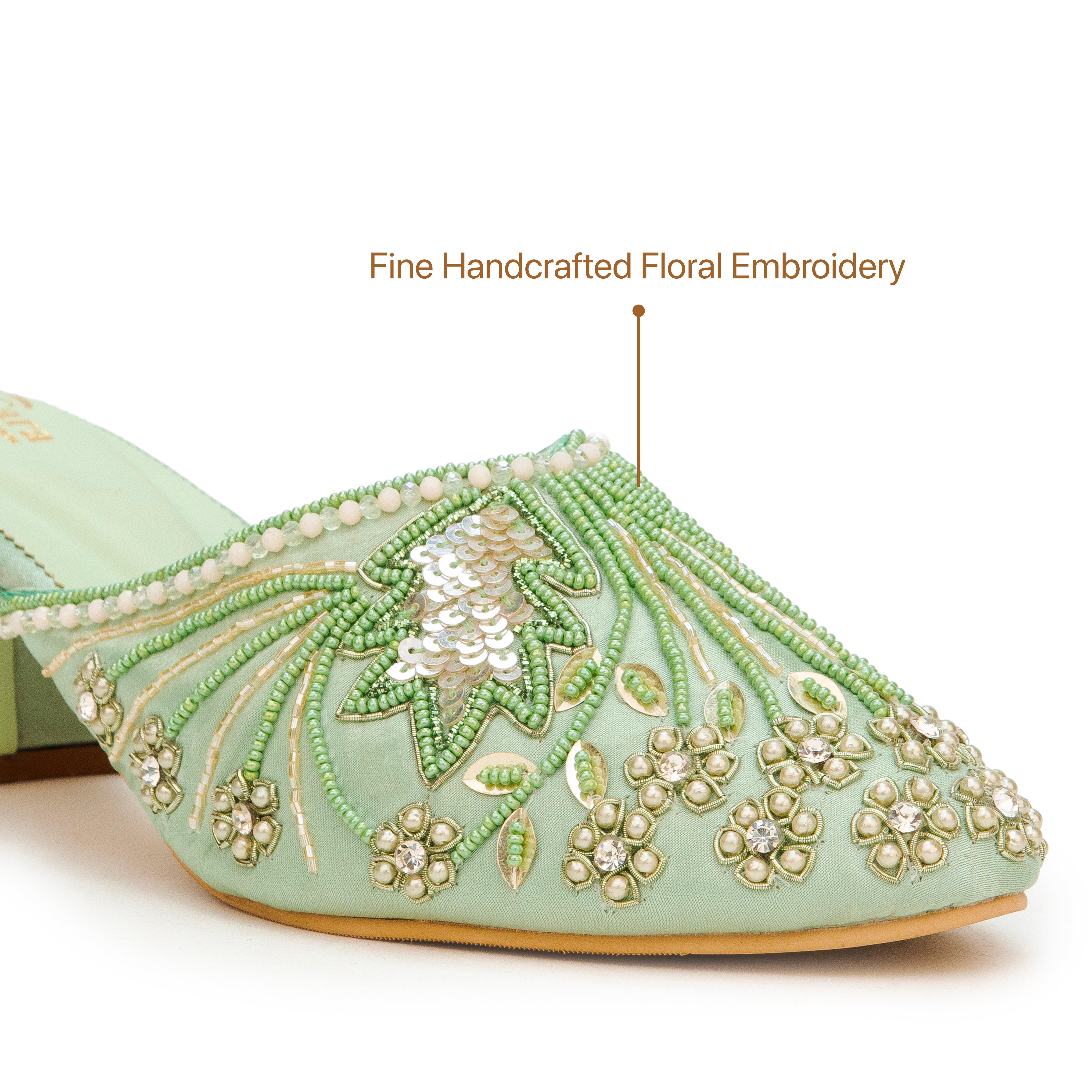 Festive Glide Beaded Heels