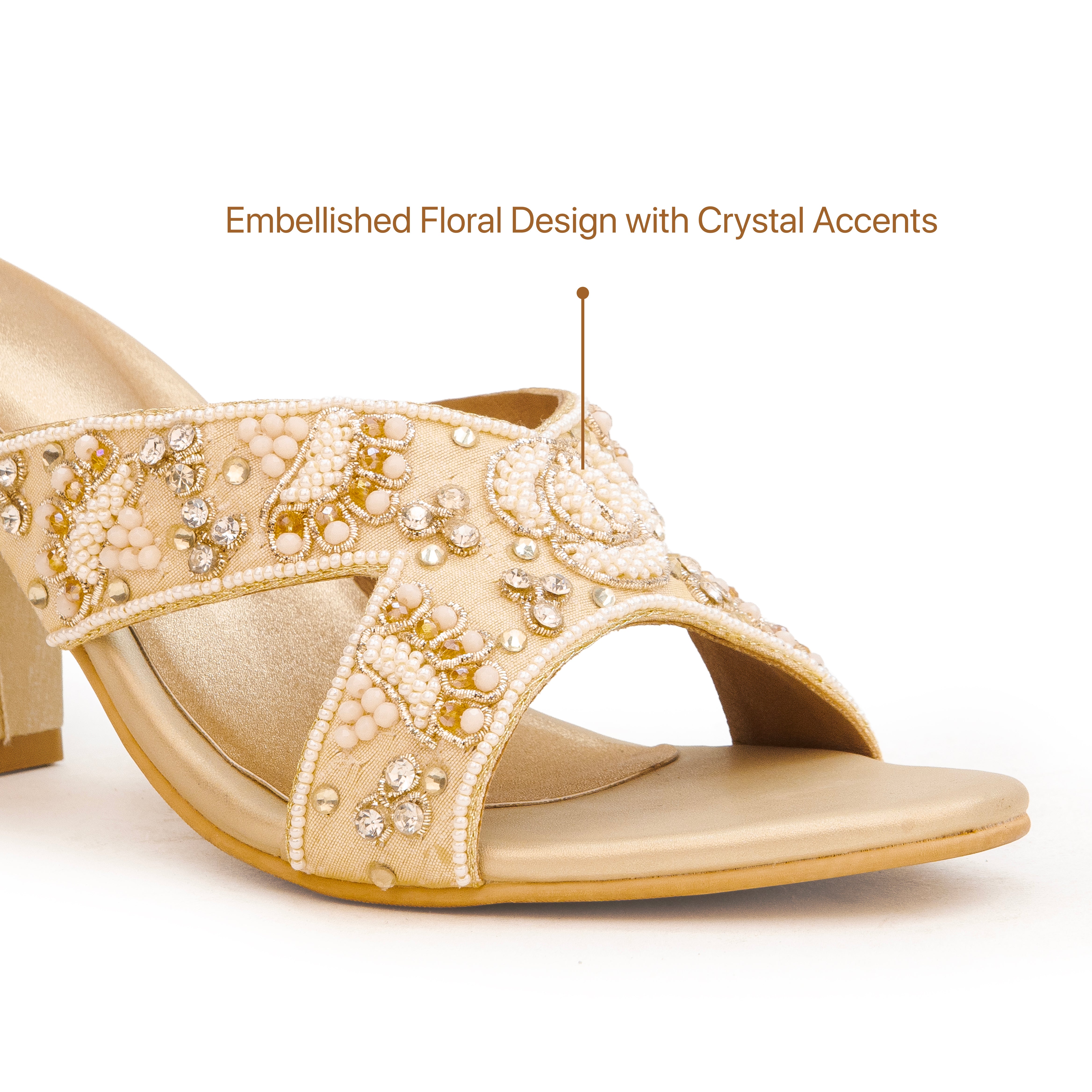 Beaded Petal Heritage Heels