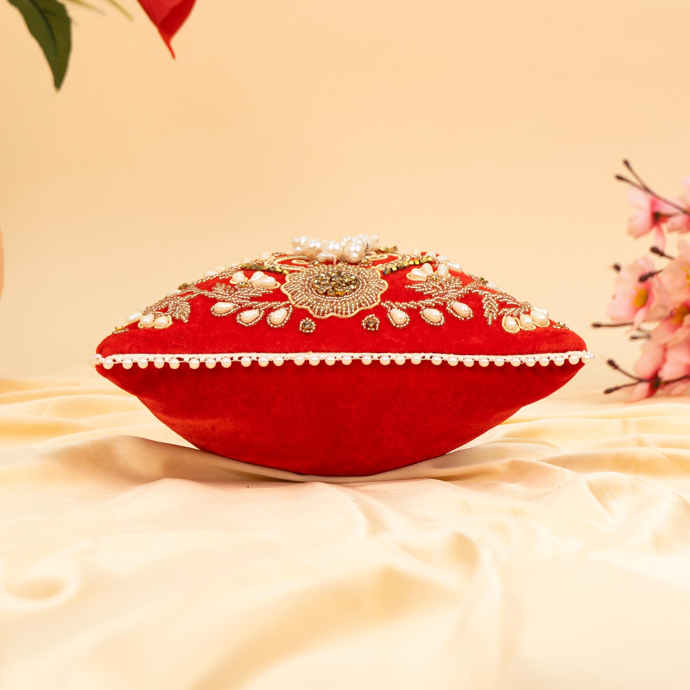 Vibrant Floral Zardosi Potli