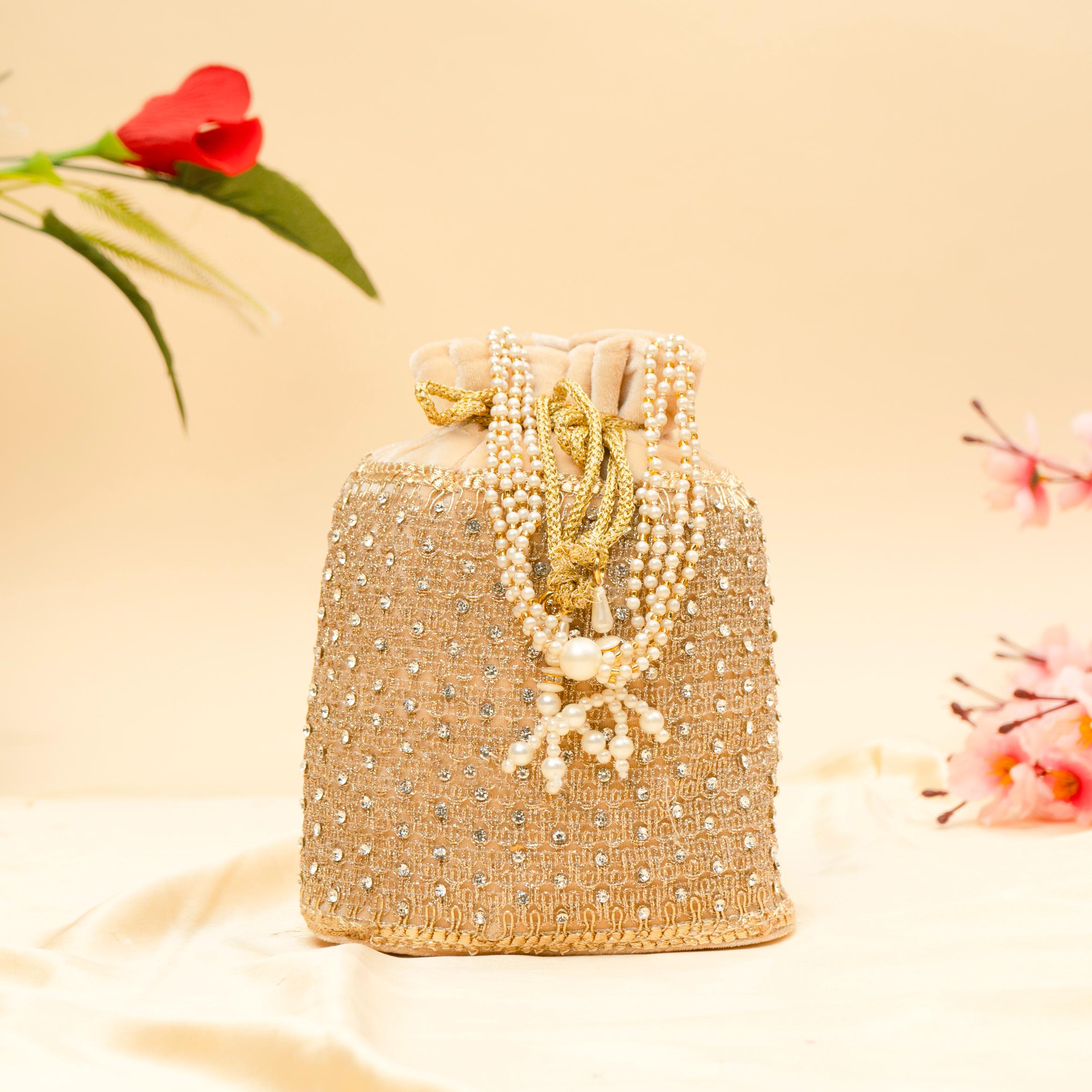 Opulent Thread & Pearl Potli