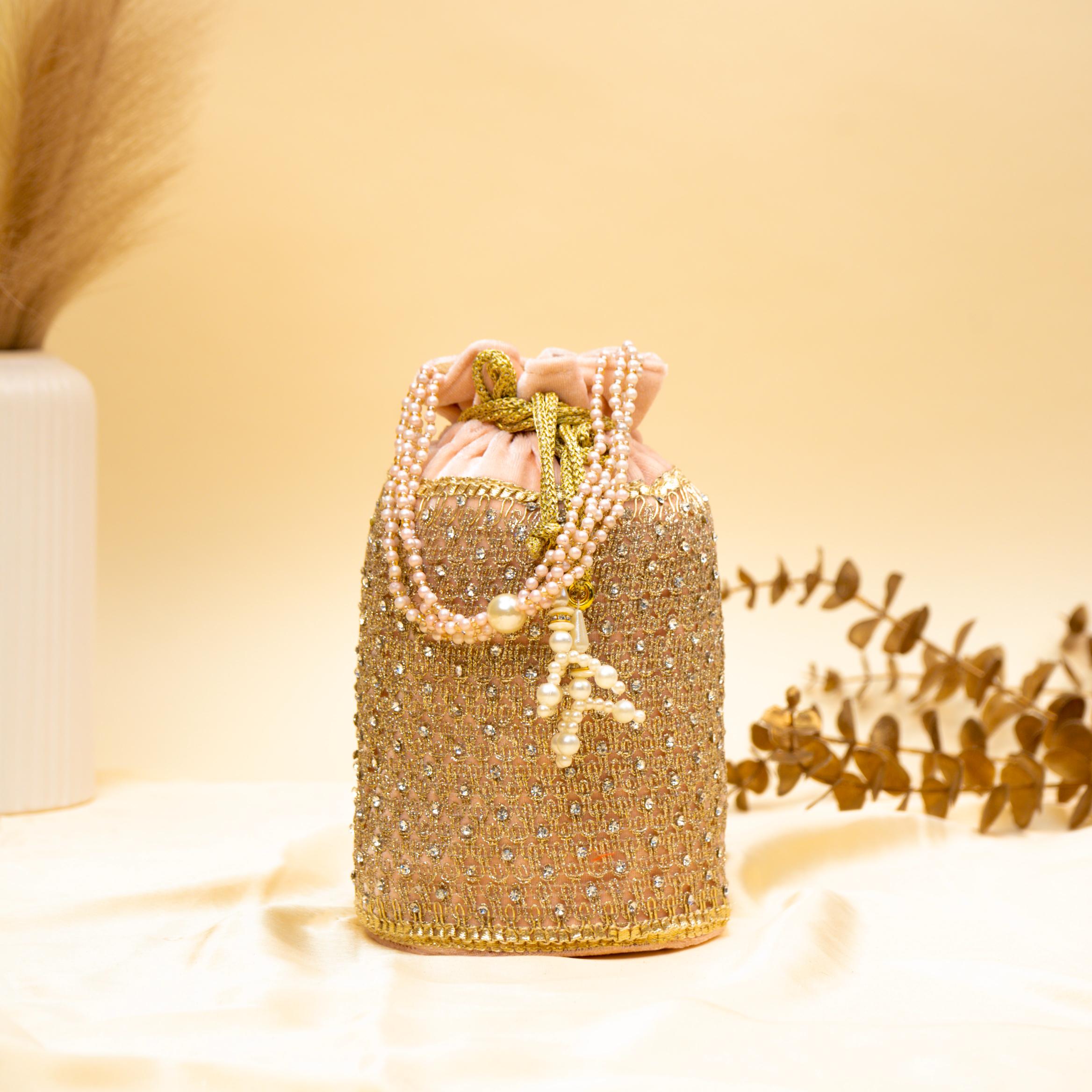 Regal Stone & Bead Potli