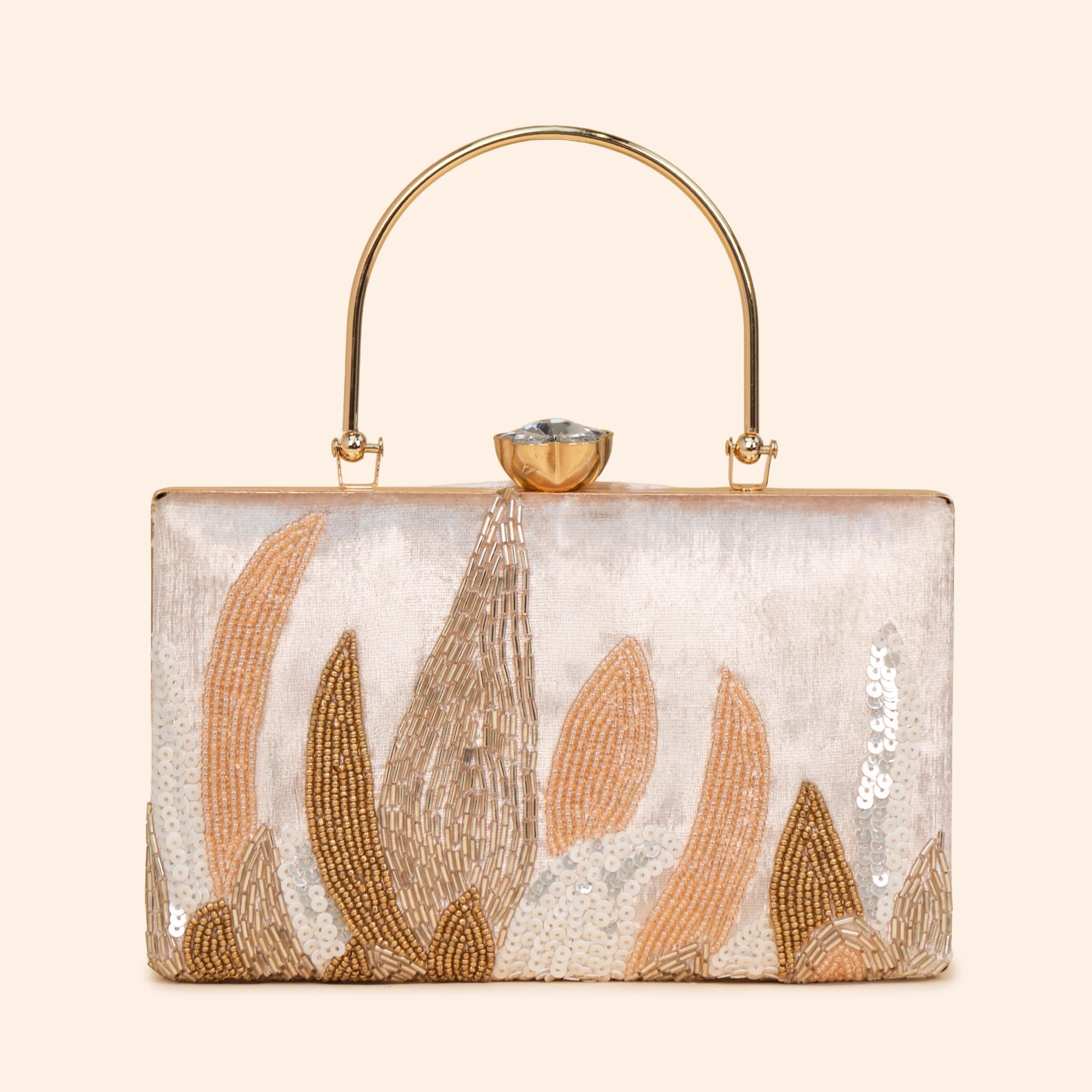Ivory Palm Clutch