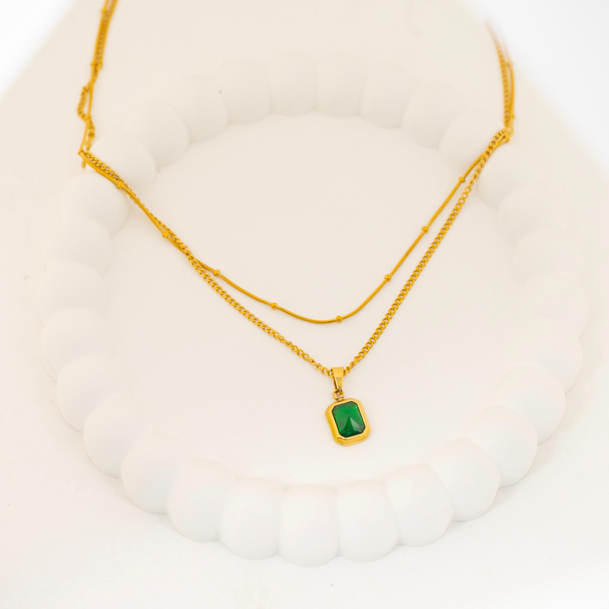 Olive Aura Necklace