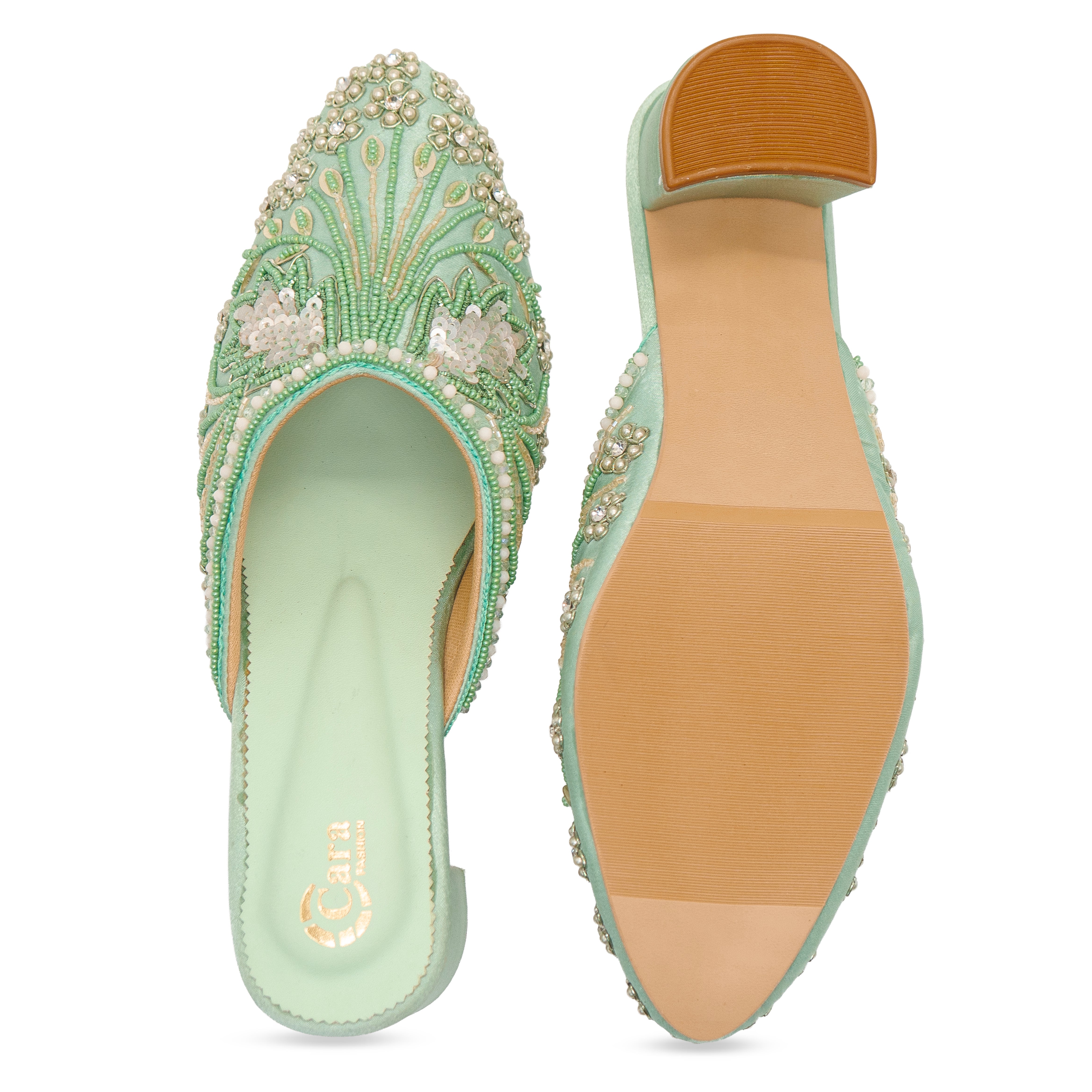 Festive Glide Beaded Heels