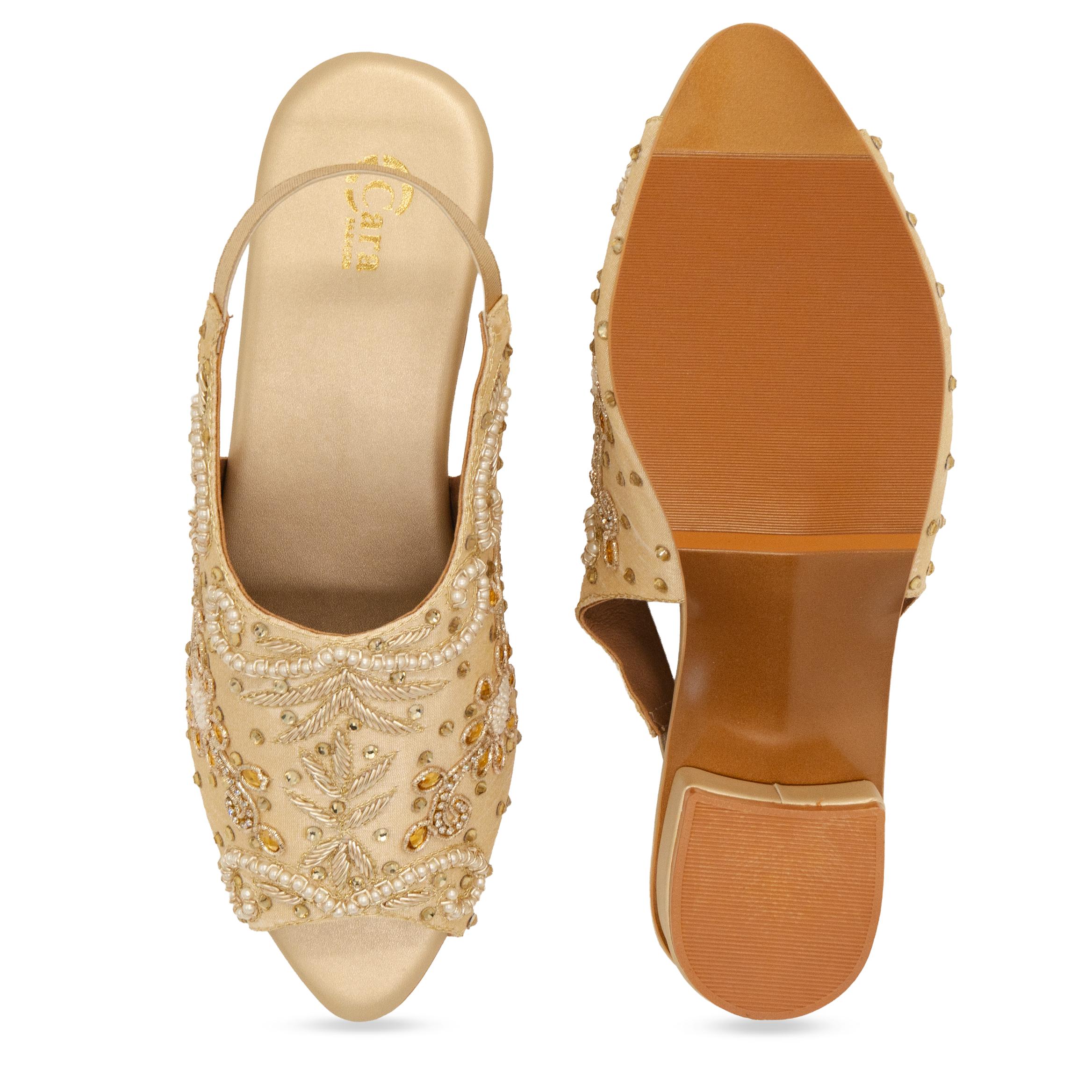 Glided Fern Mules