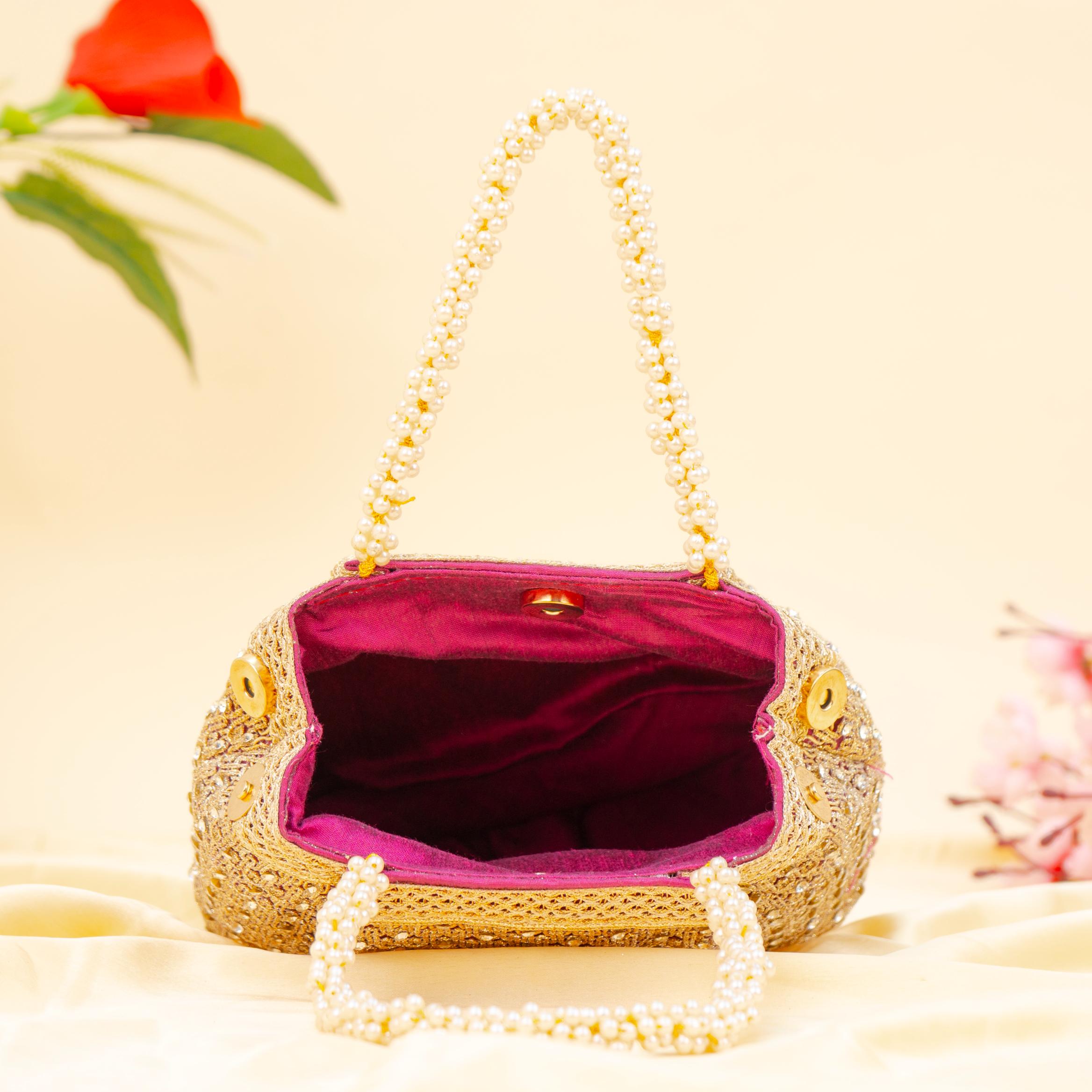 Pearl Mesh Glam Potli