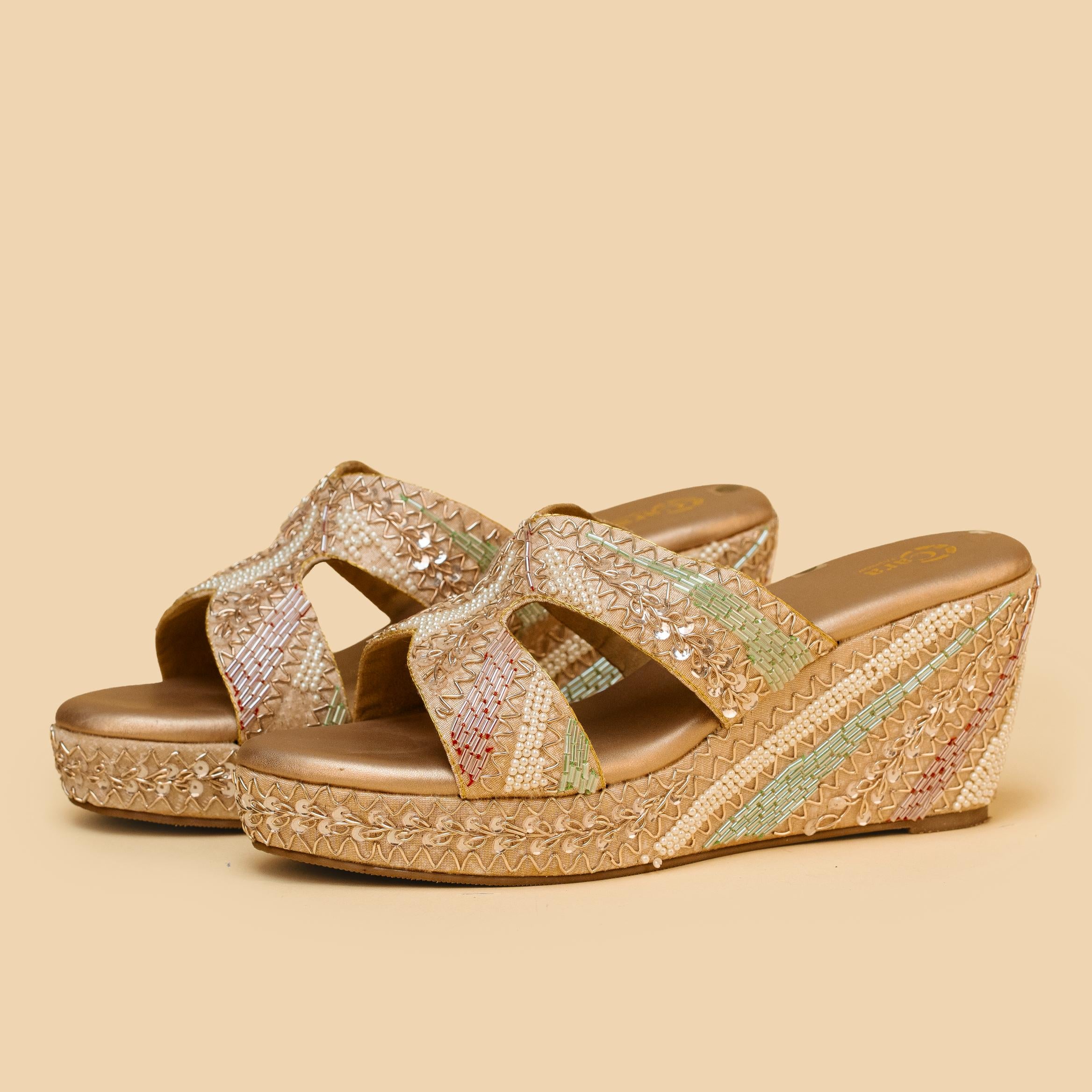 Sparkle Bead Comfort Wedges