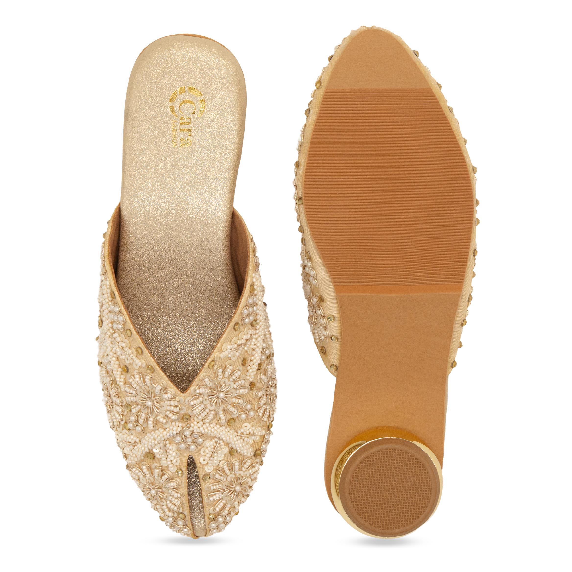 Royal Phool Pearl Mules
