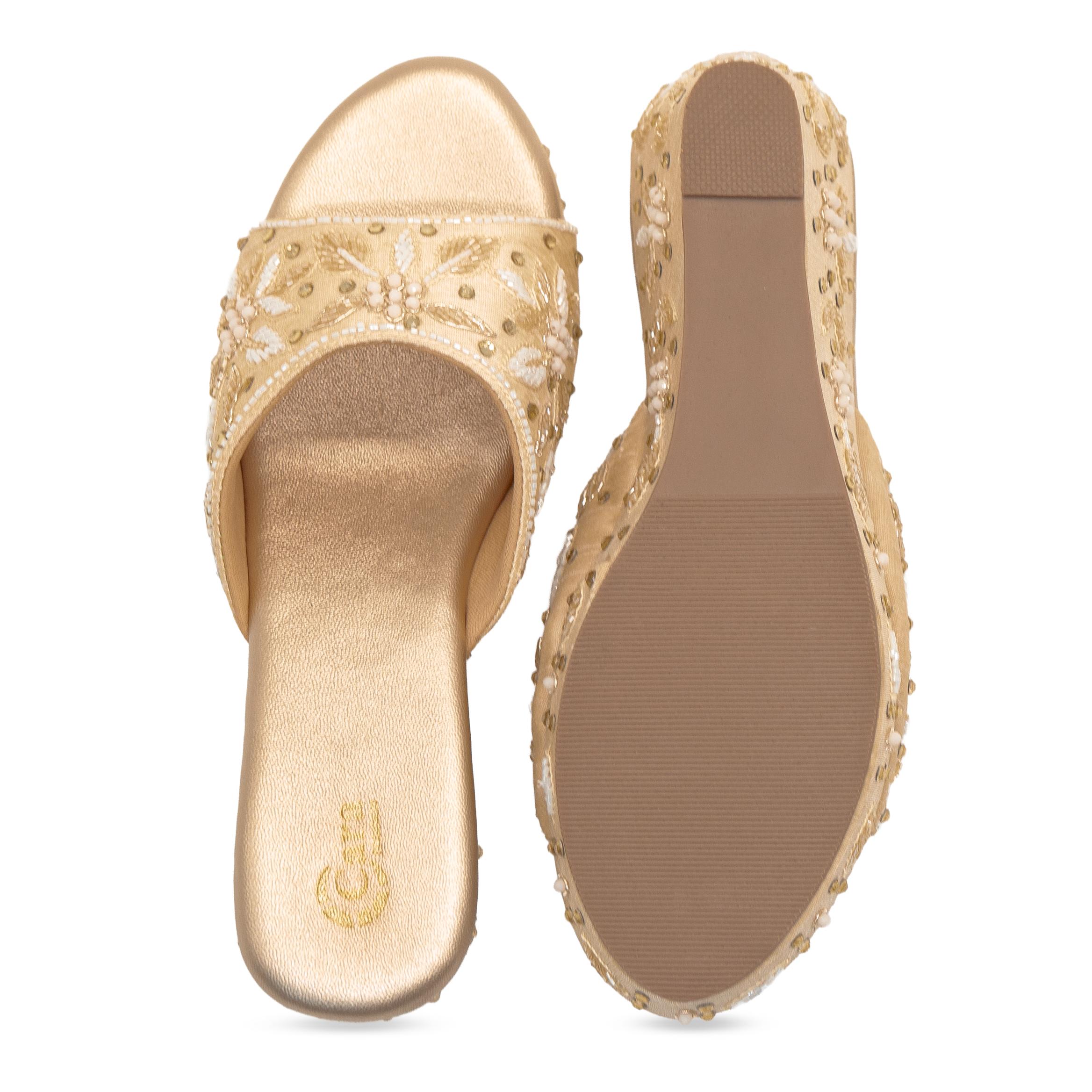 Rhinestone Petal Wedges