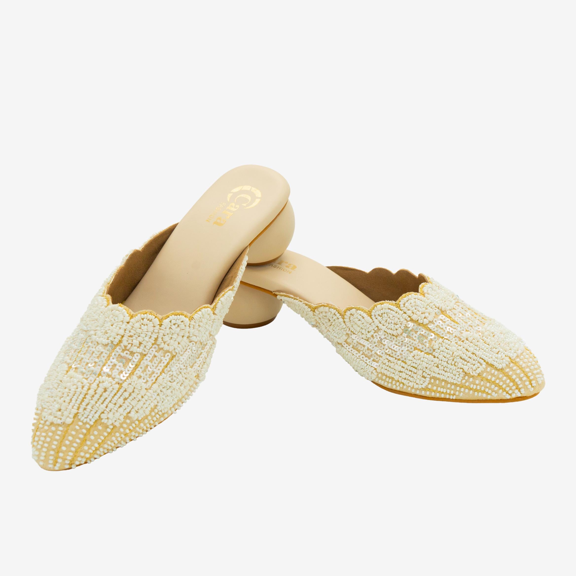 Glimmer Beadwork Mules