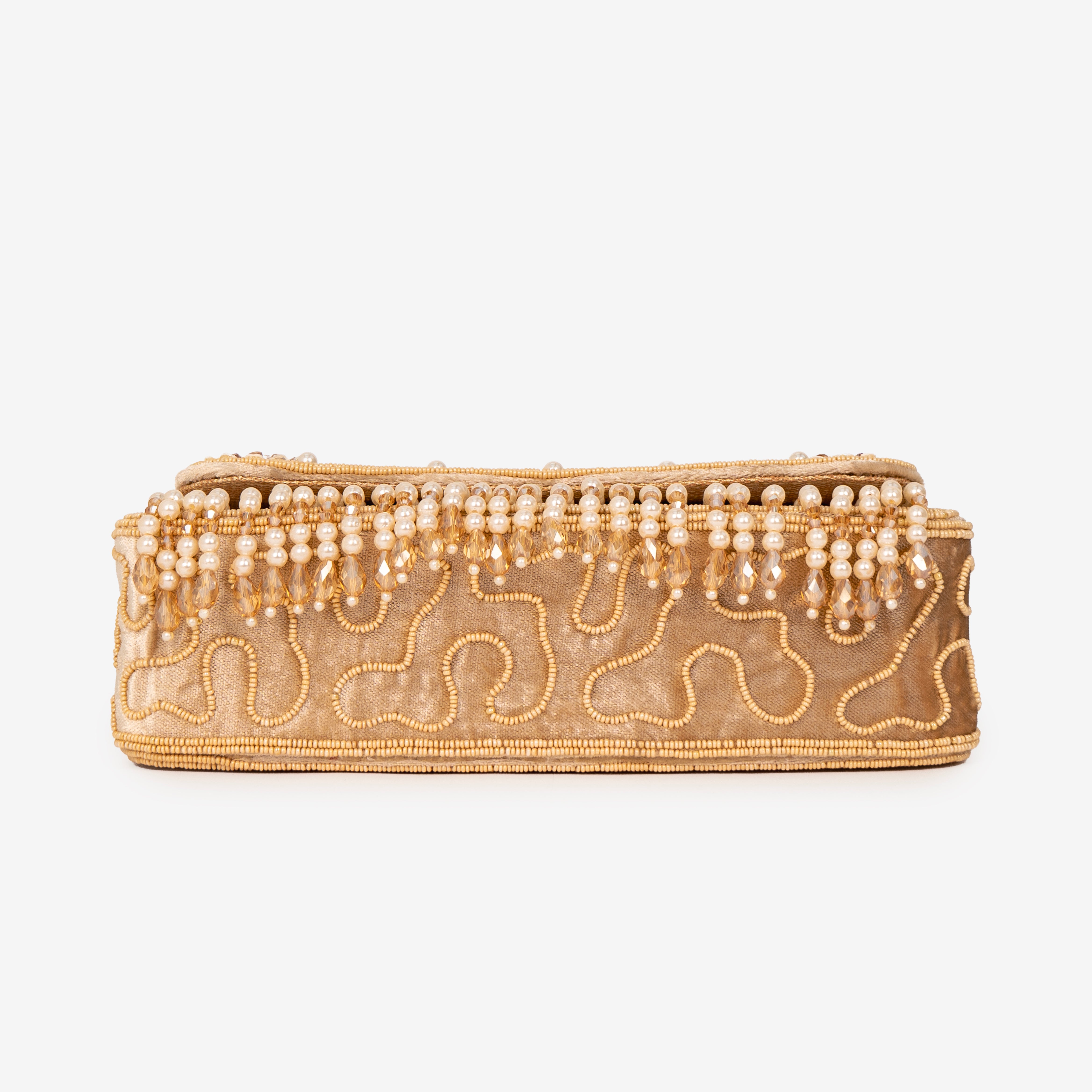 Intricate Beaded Party Shoulder Bag