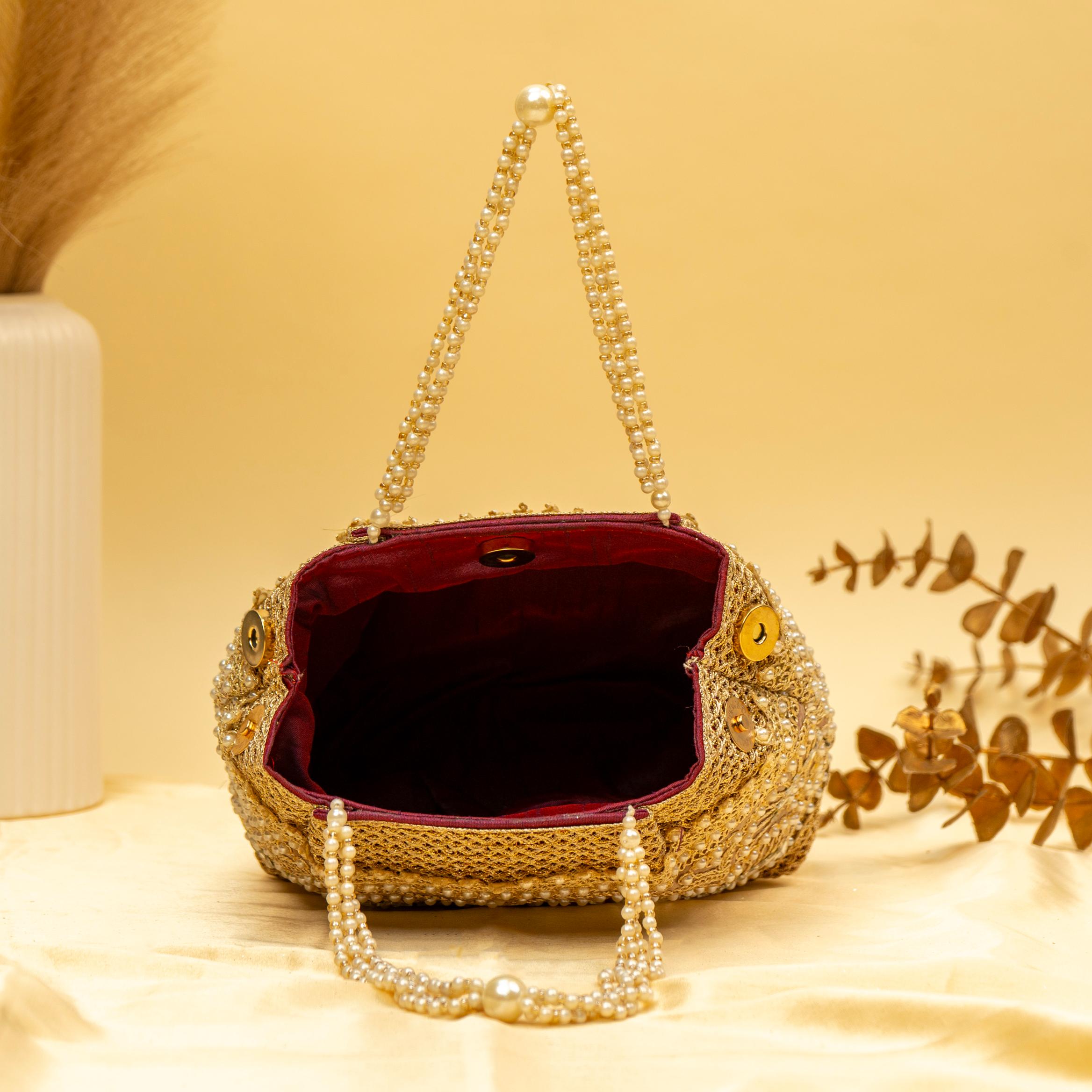 Timeless Pearlwork Potli