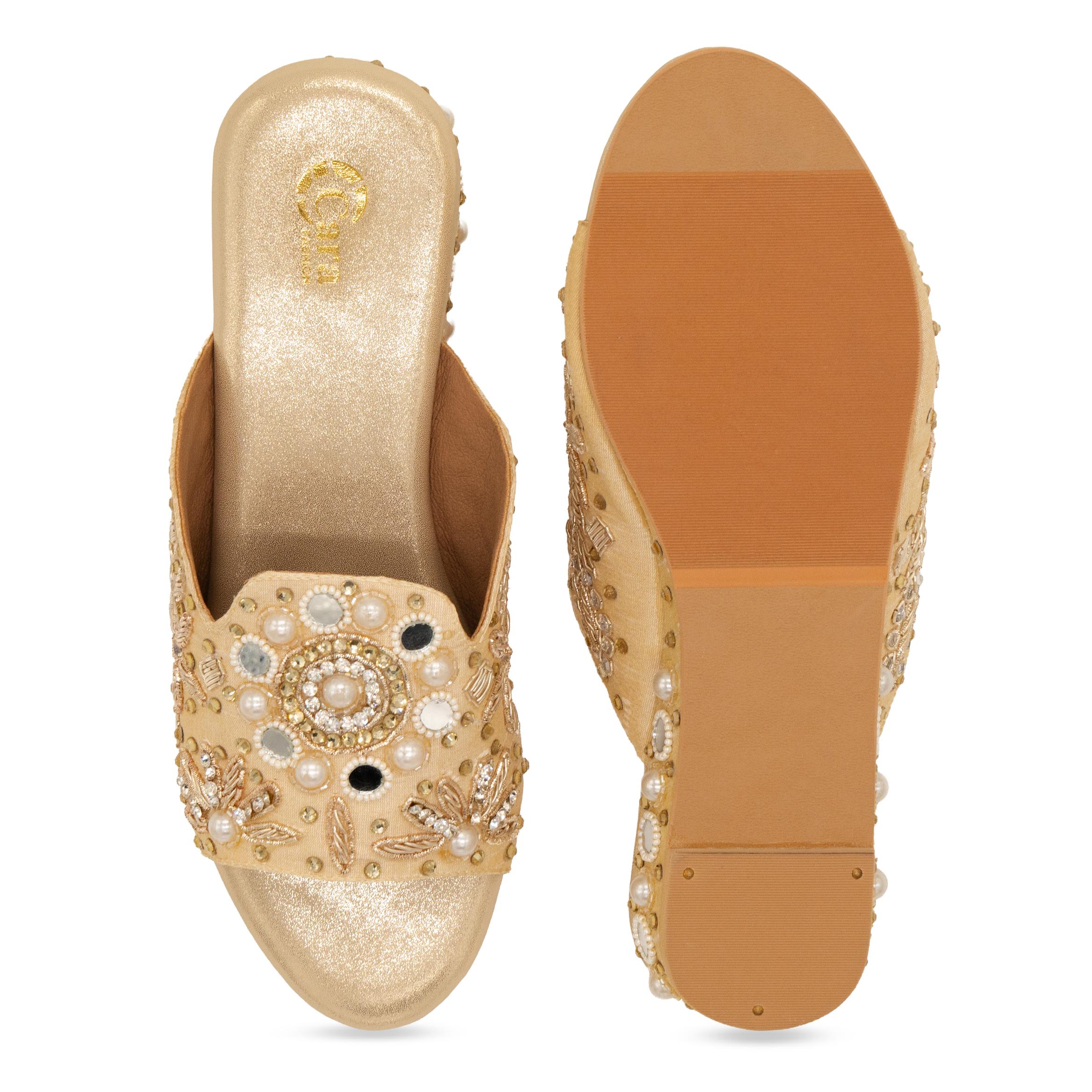 Shahi Zari Festive Flats
