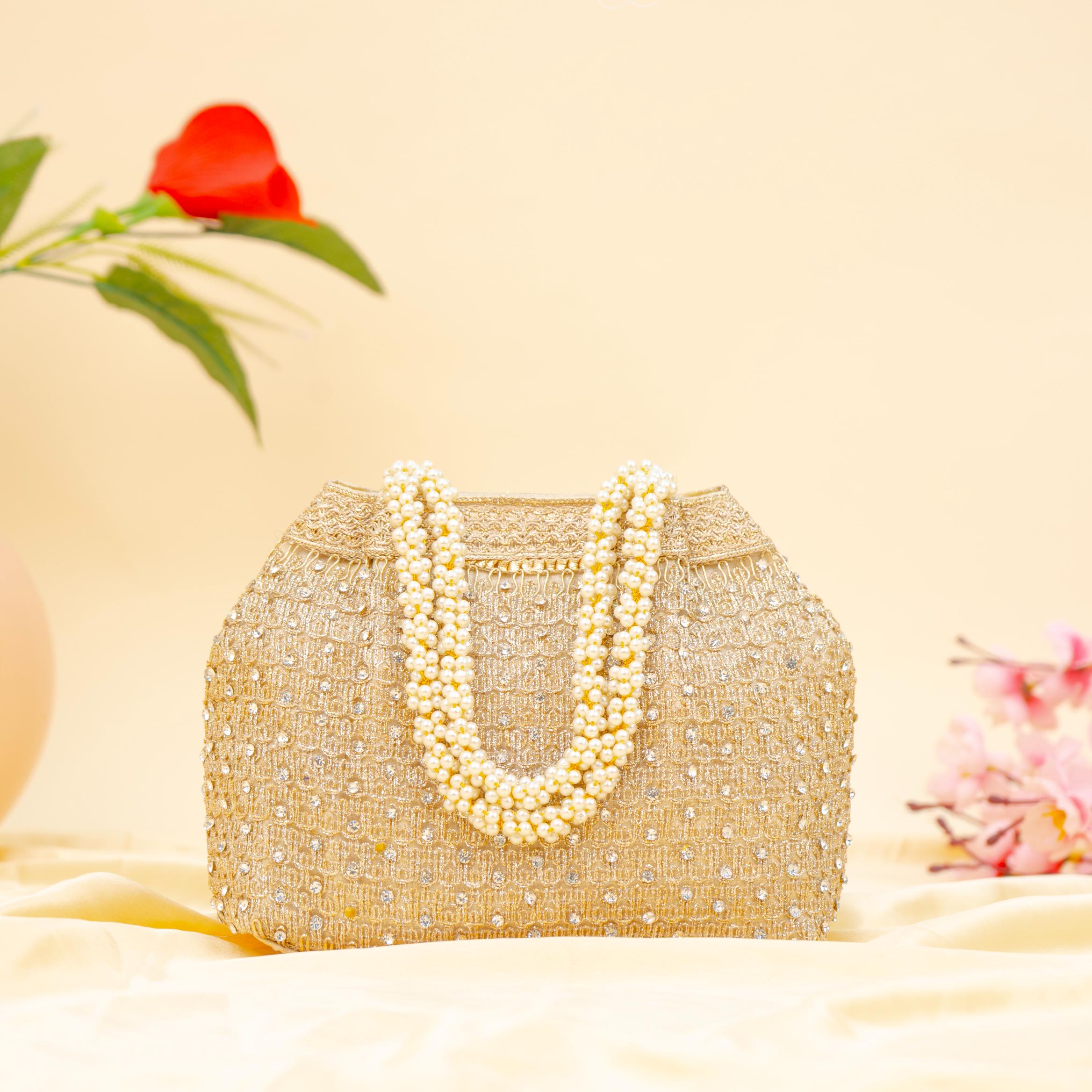 Pearl Mesh Glam Potli