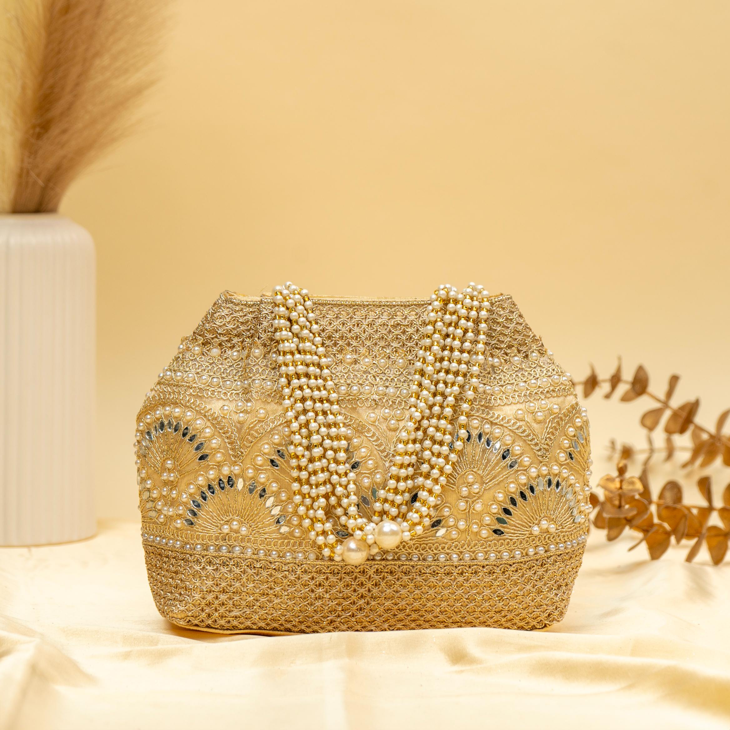 Timeless Pearlwork Potli