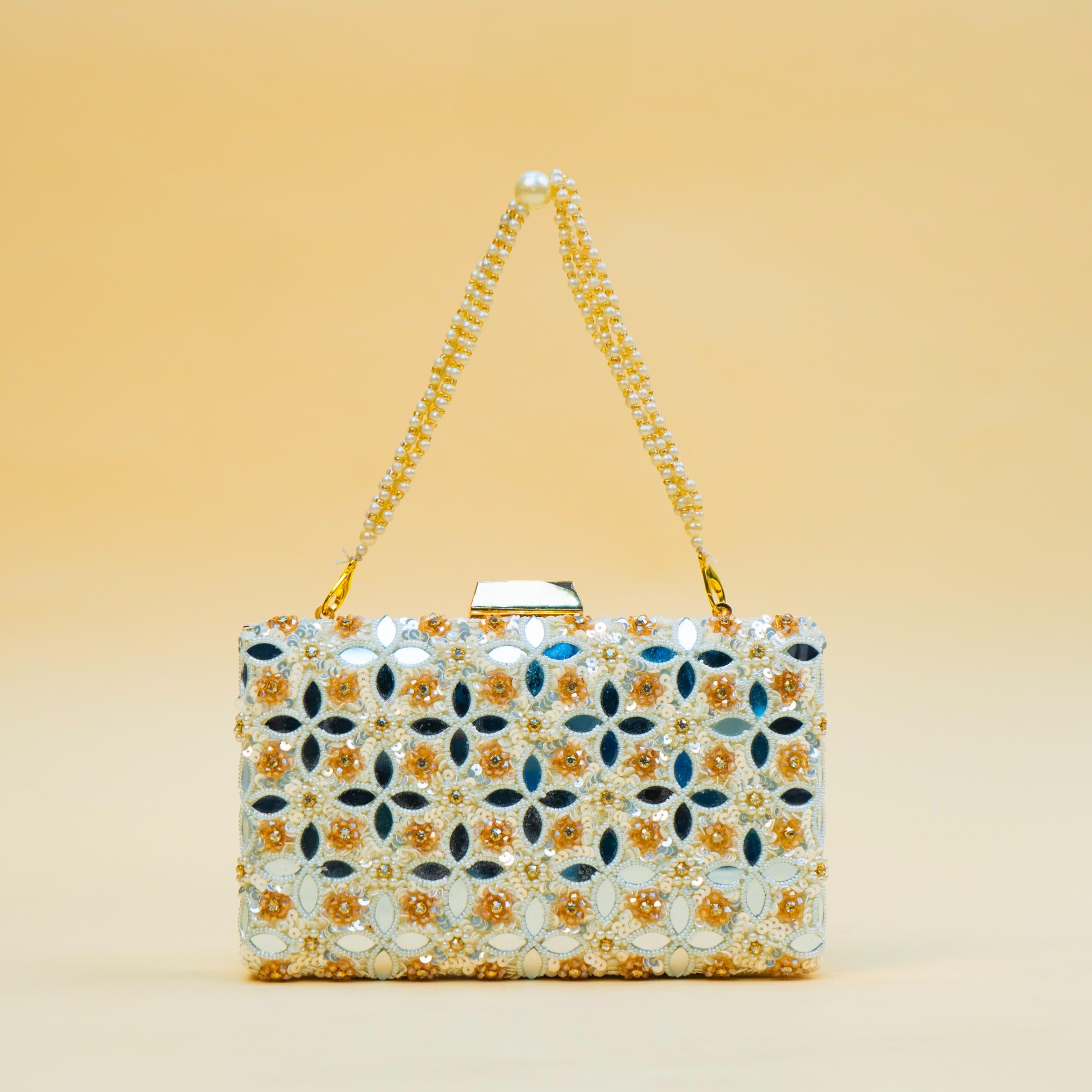 Celestial Mirrorwork Clutch