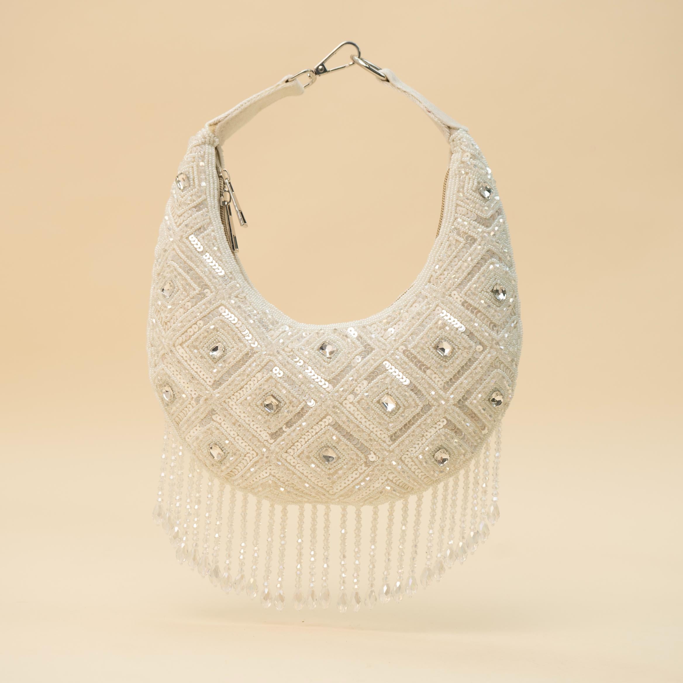 Ivory Pearl Shimmer Clutch