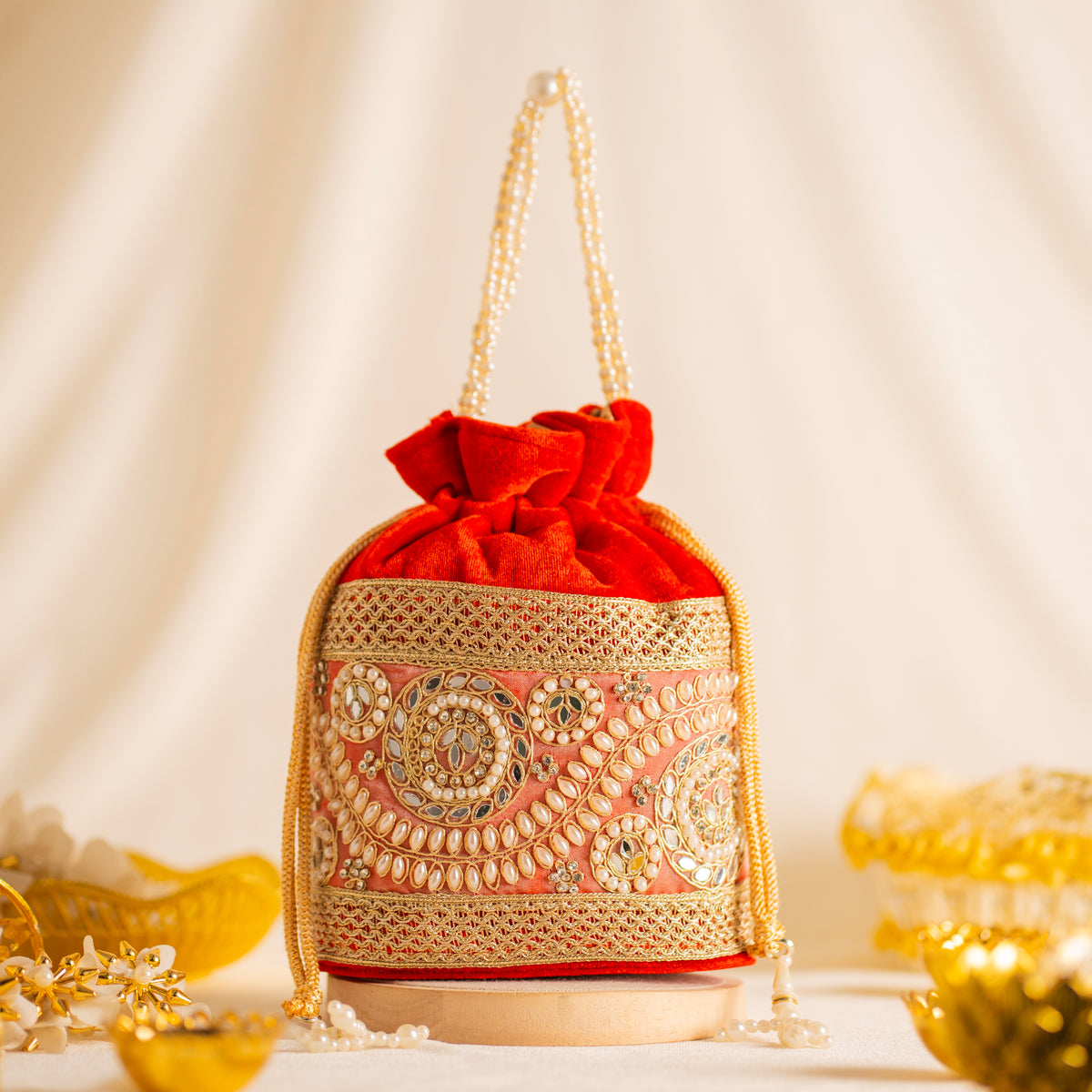 Golden Knot Potli