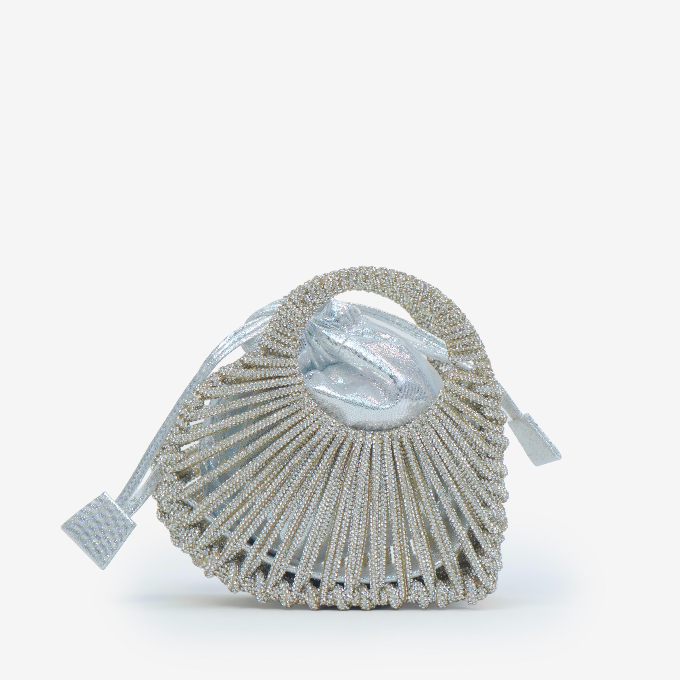 Rhinestone Heart Clutch