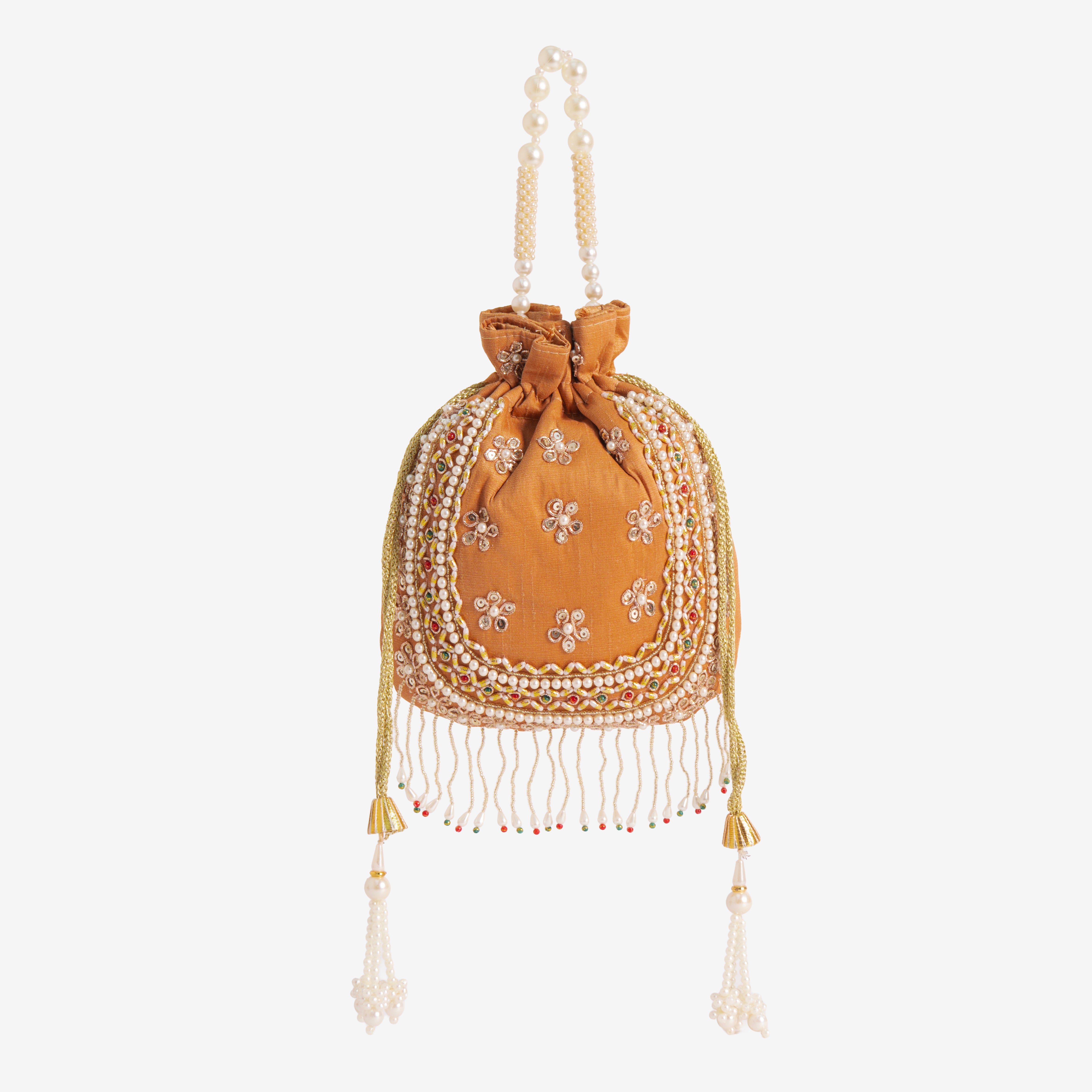 Blush Gold Braid Potli