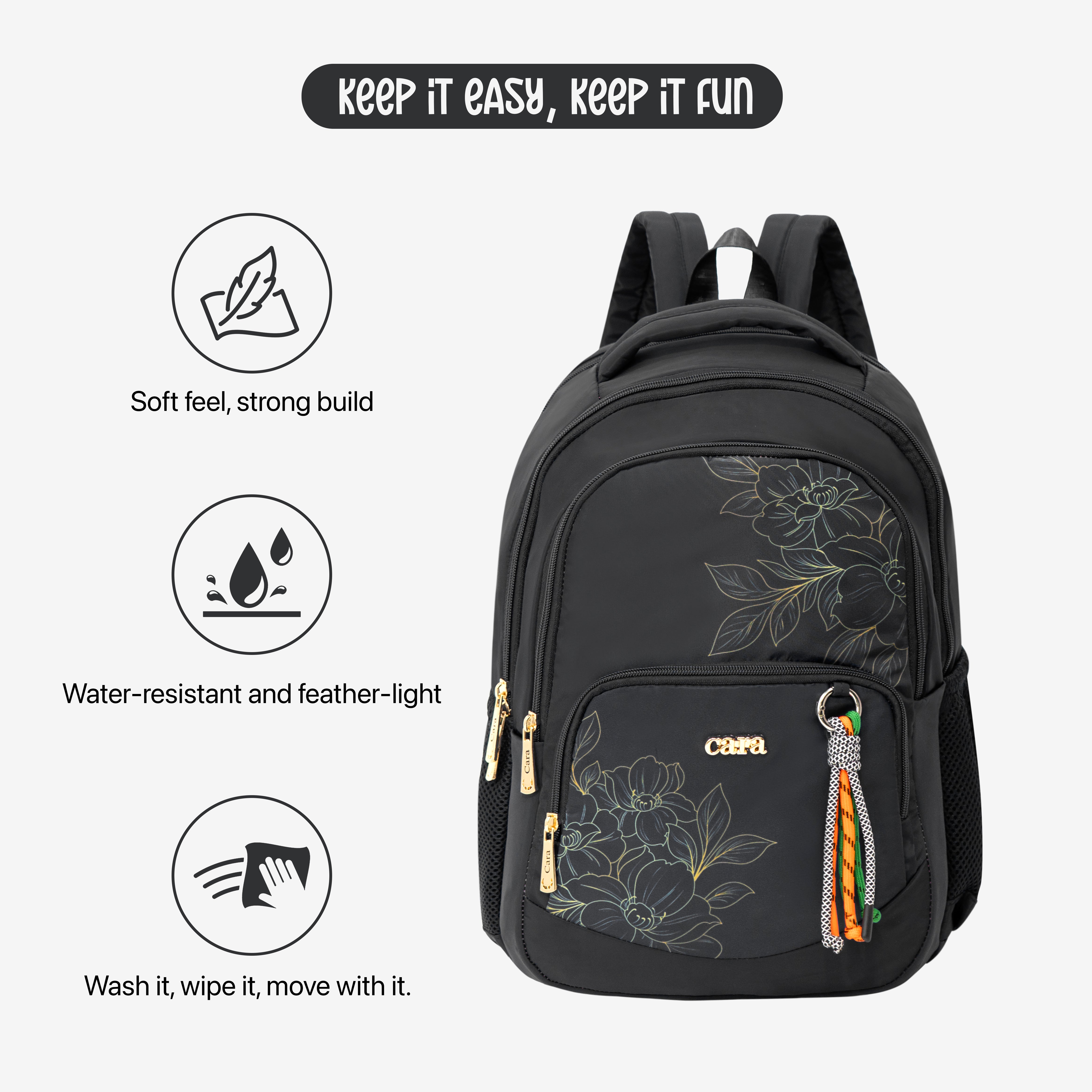 Flora Charm Backpack