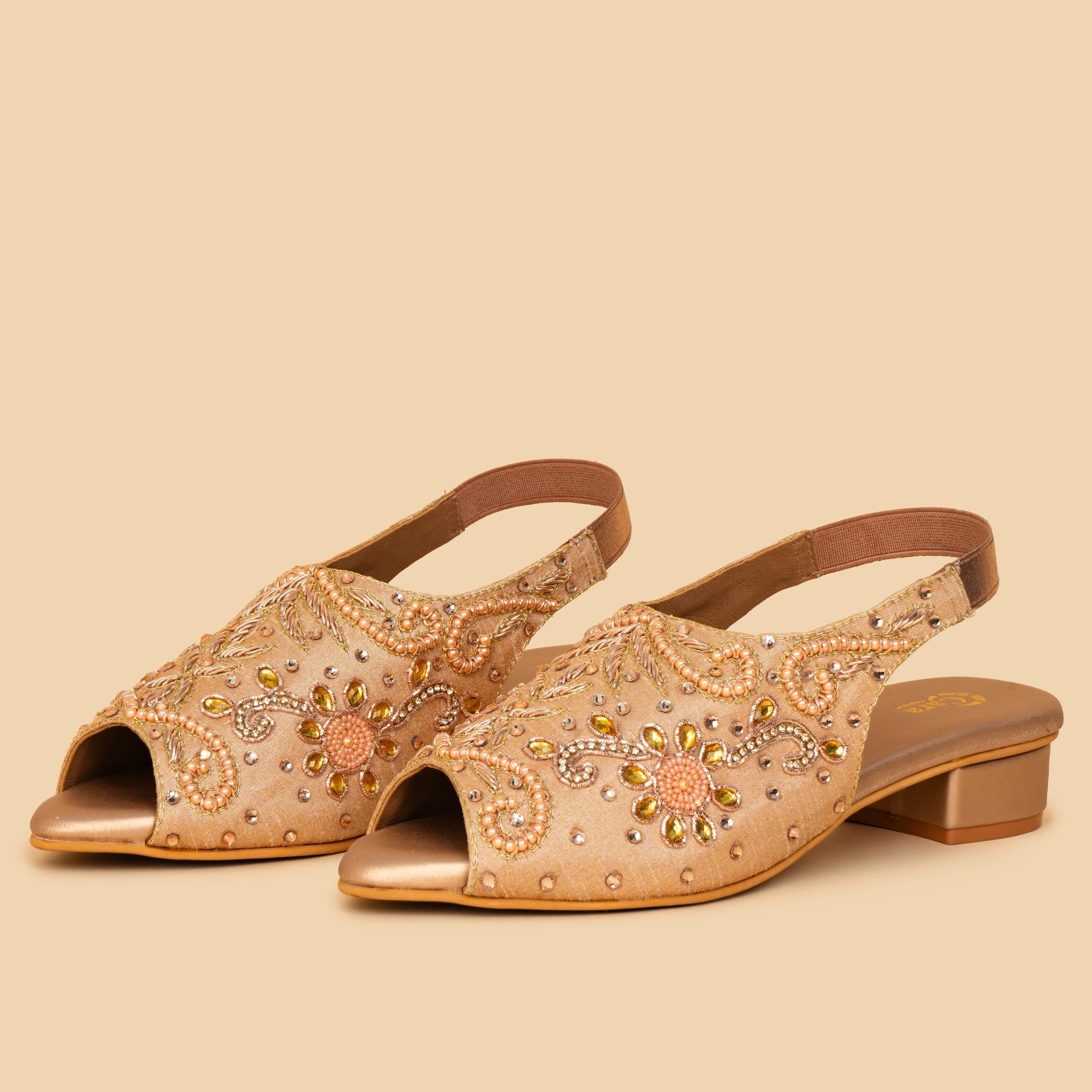 Glided Fern Mules