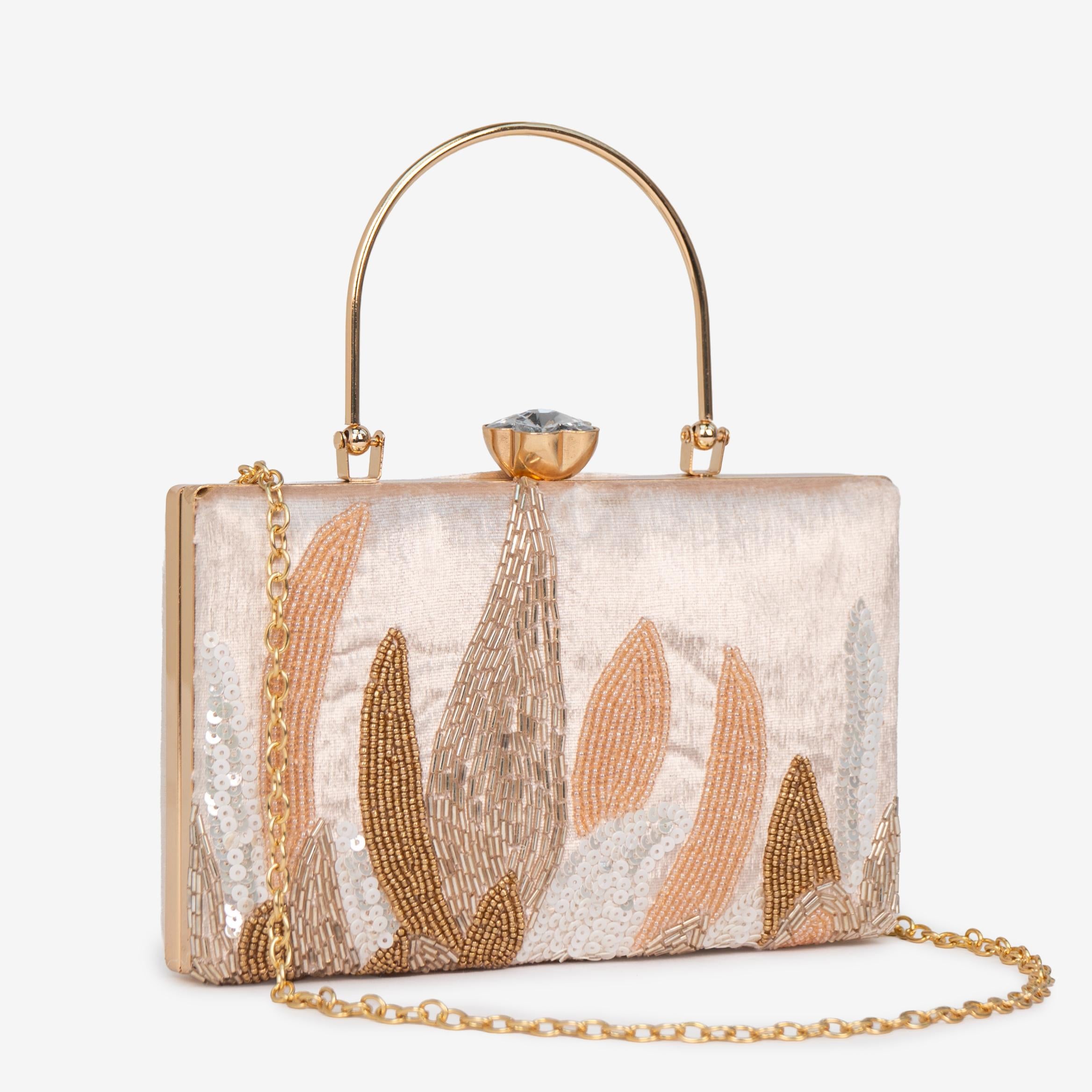 Ivory Palm Clutch
