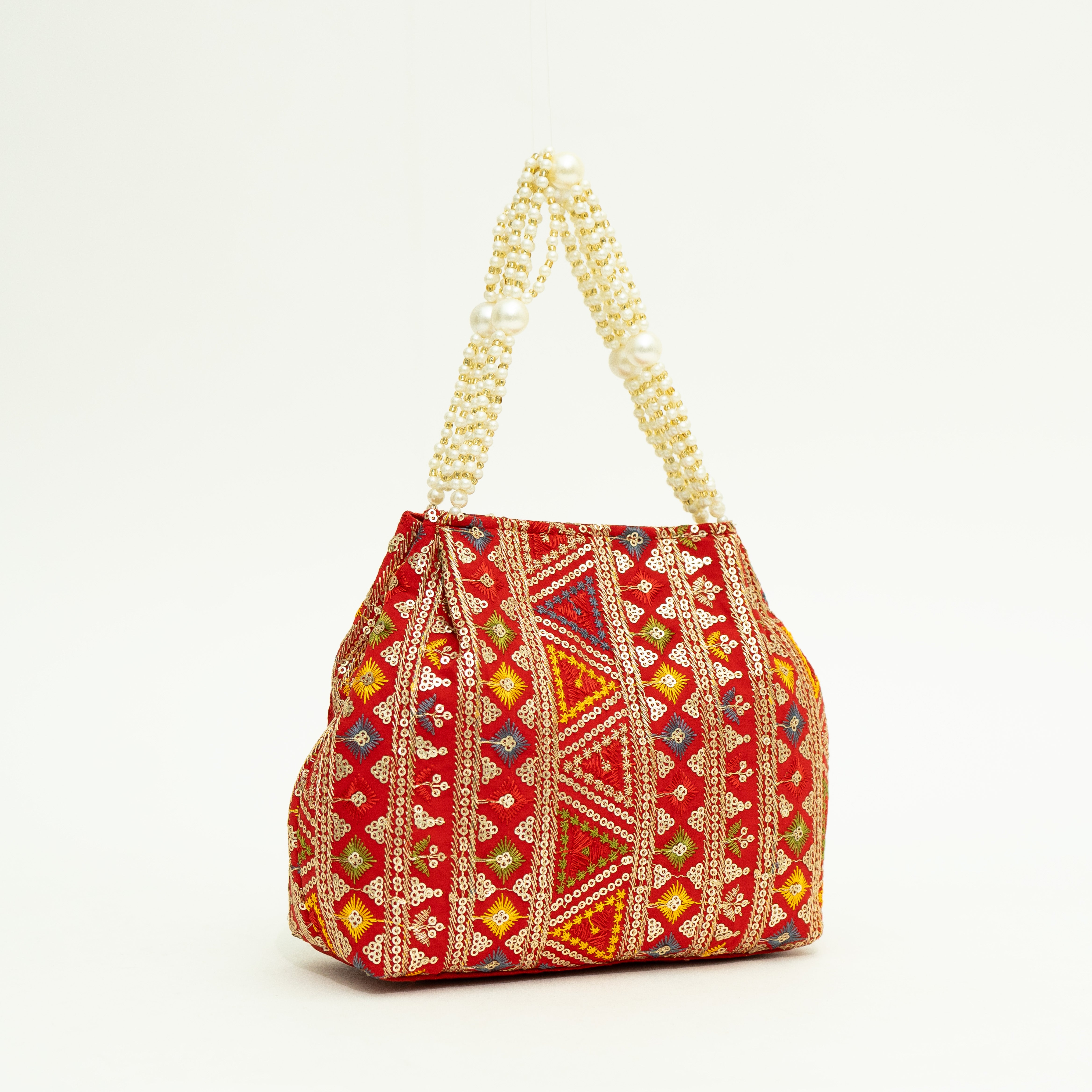 Red Exclusive Ethnic Handy Potli