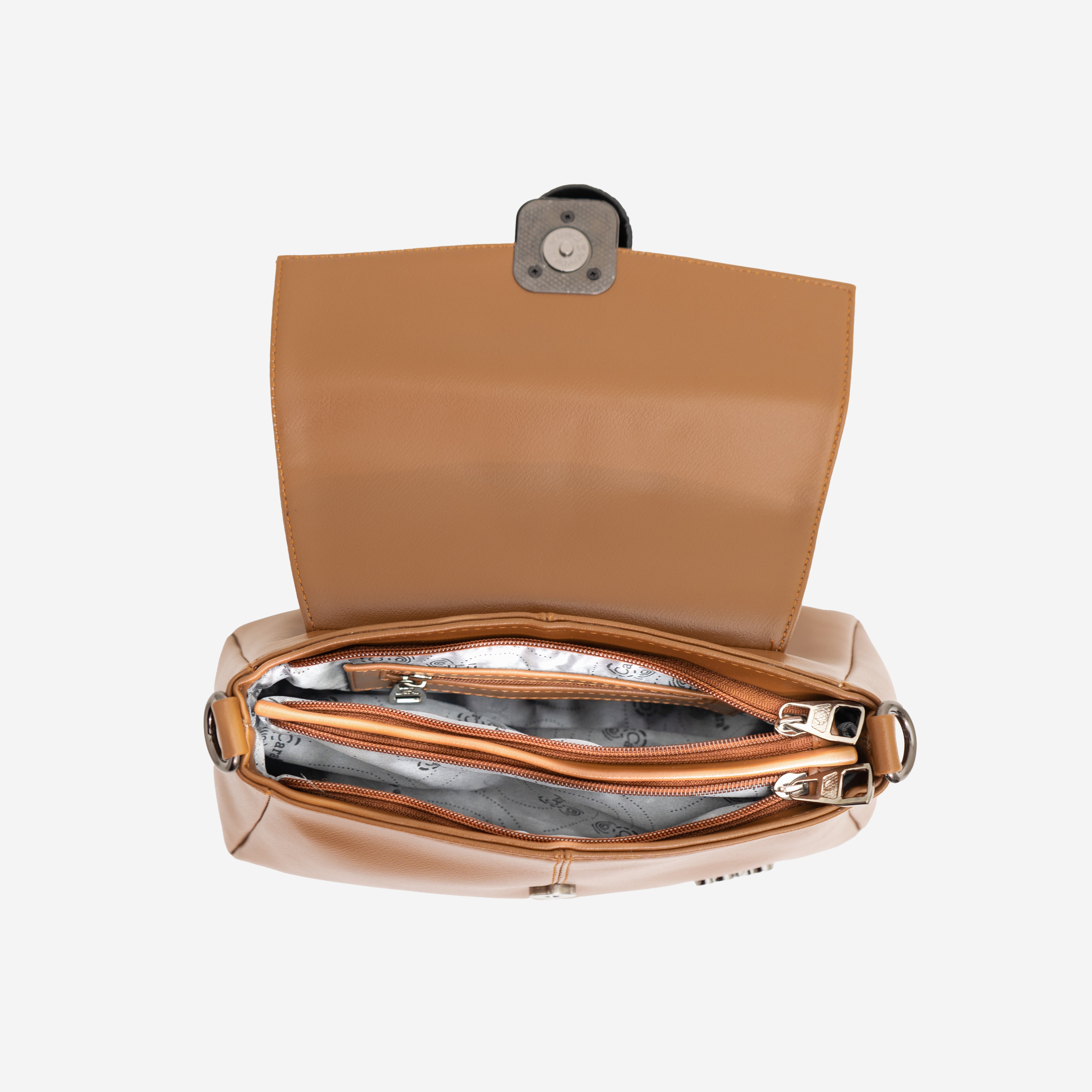Tan Modish carry sling bag | CARA