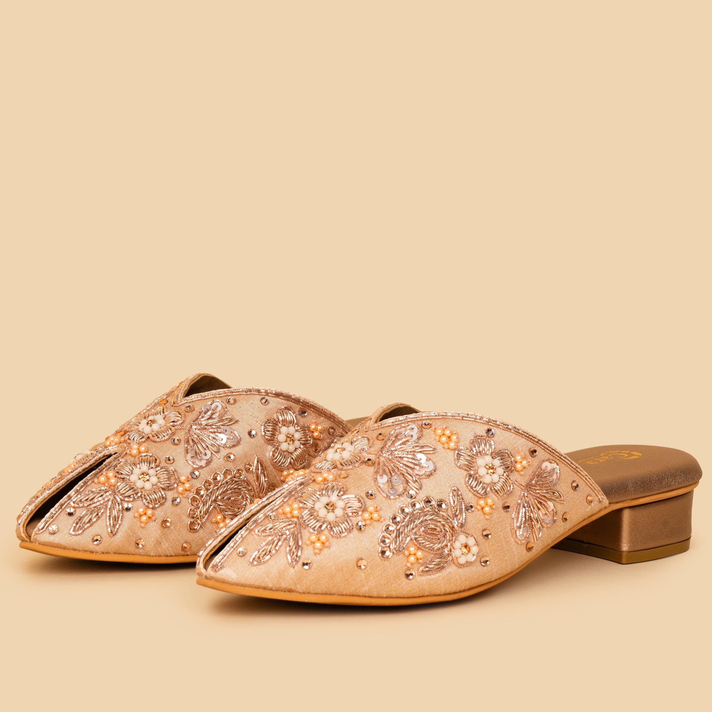 Noorani Beaded Mules