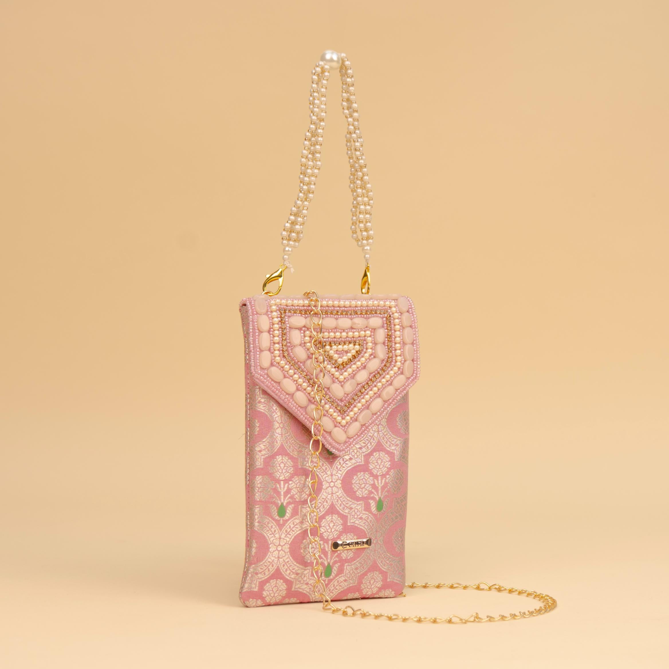 Banarasi Pearl Embellished Clutch