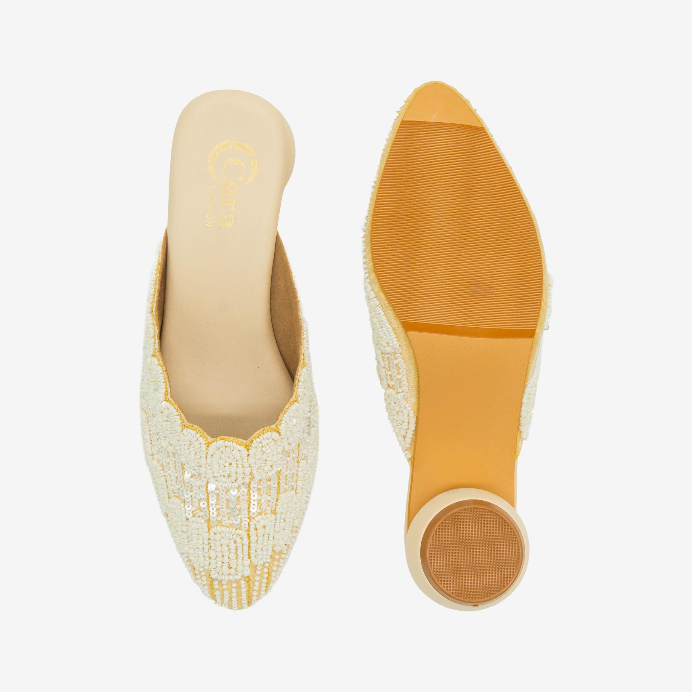 Glimmer Beadwork Mules