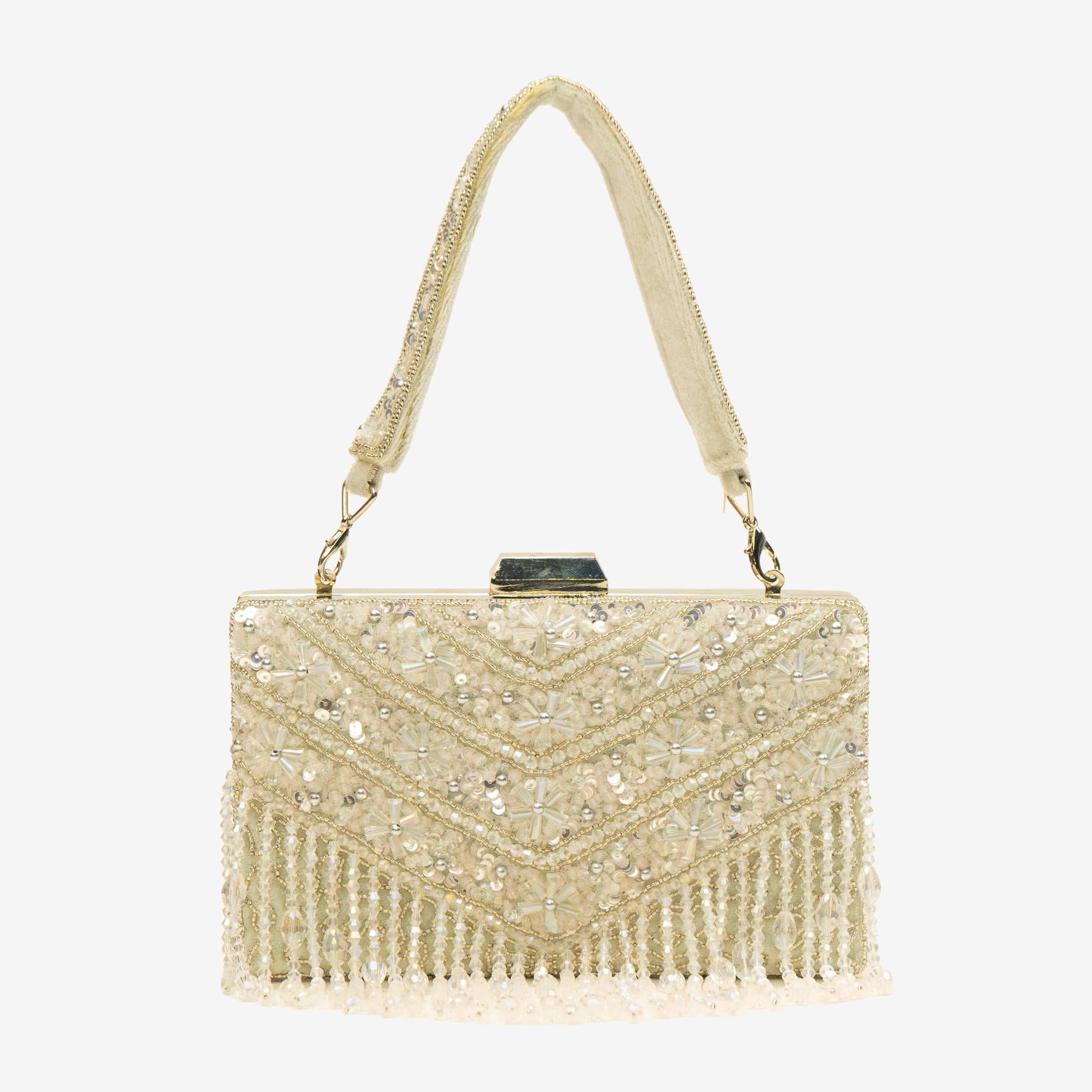 Timeless Pearl Gold Clutch