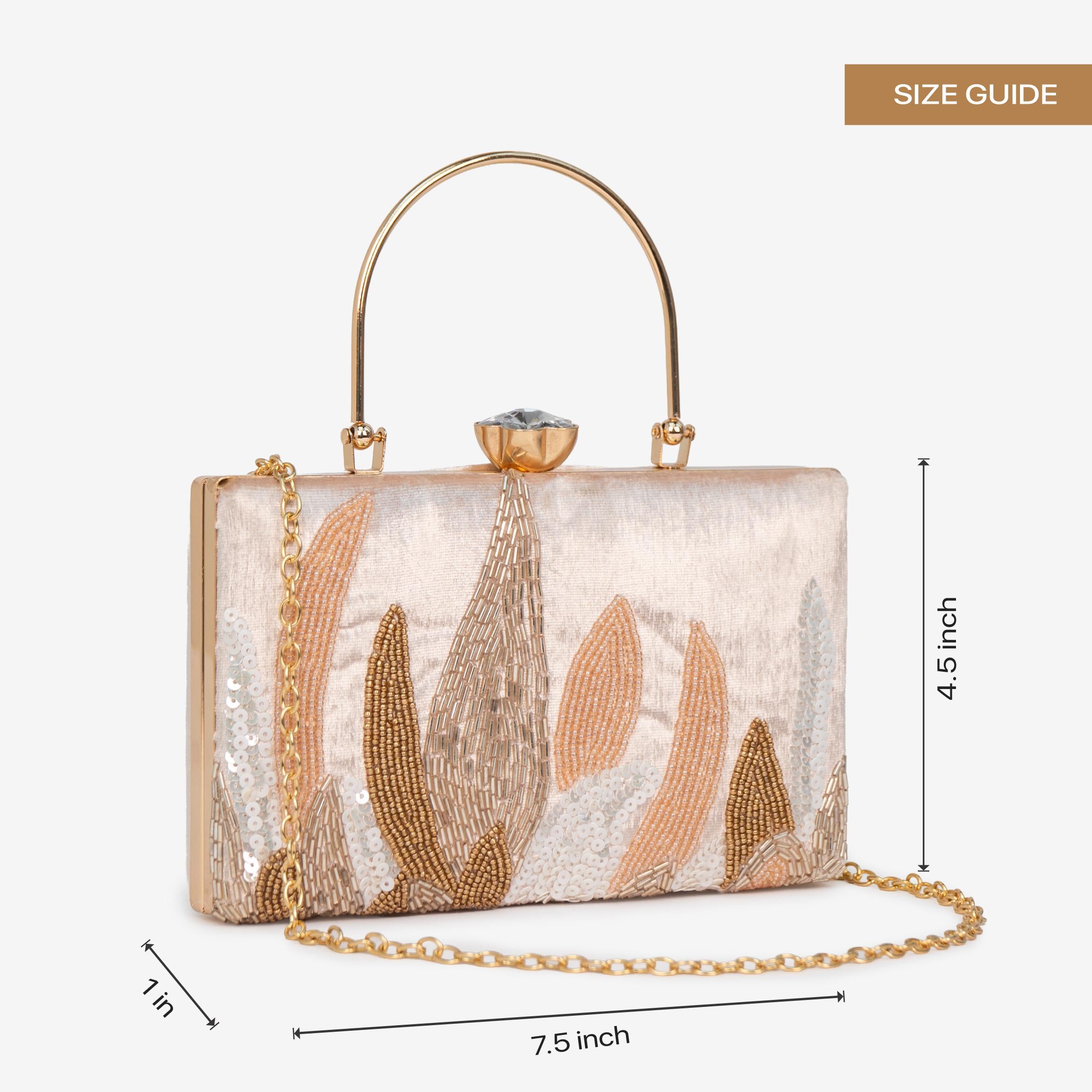 Ivory Palm Clutch