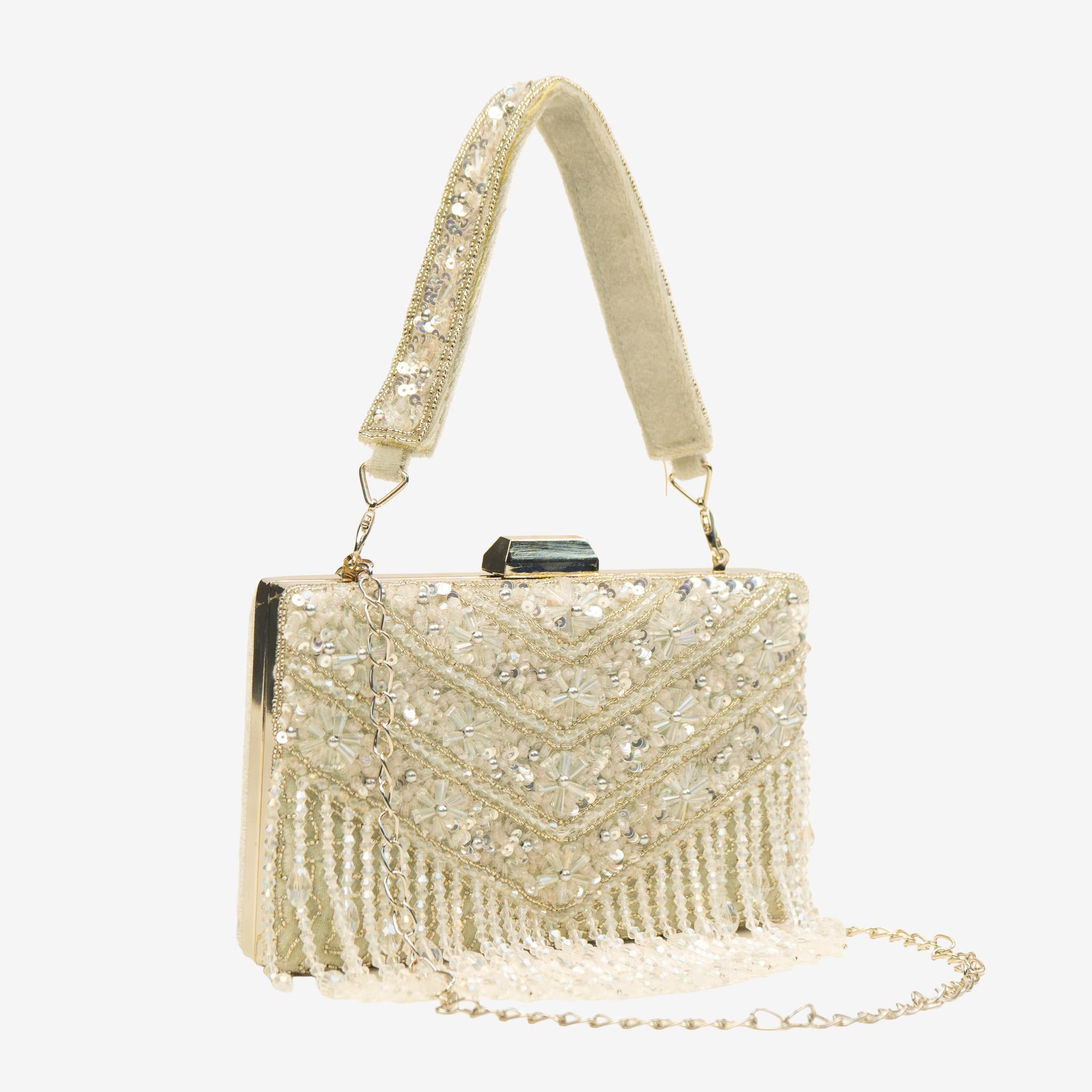Timeless Pearl Gold Clutch