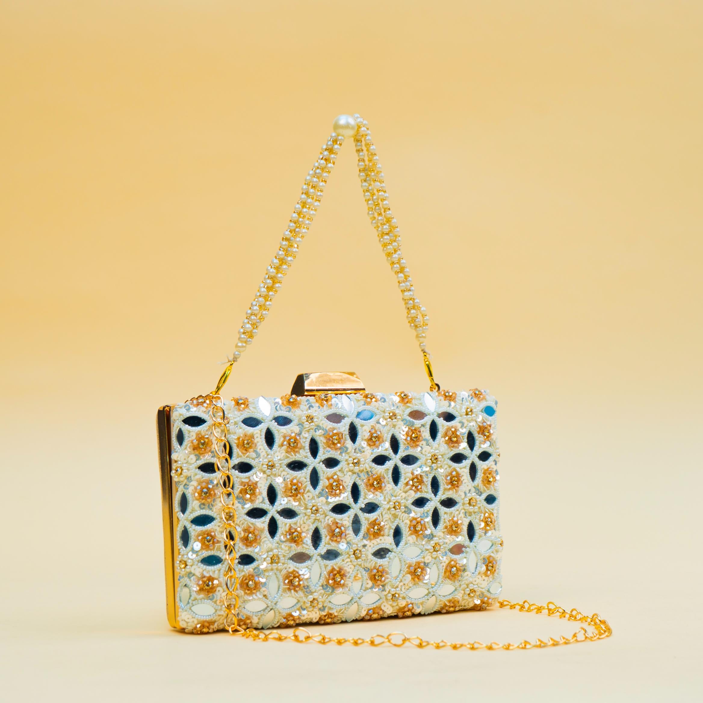 Celestial Mirrorwork Clutch