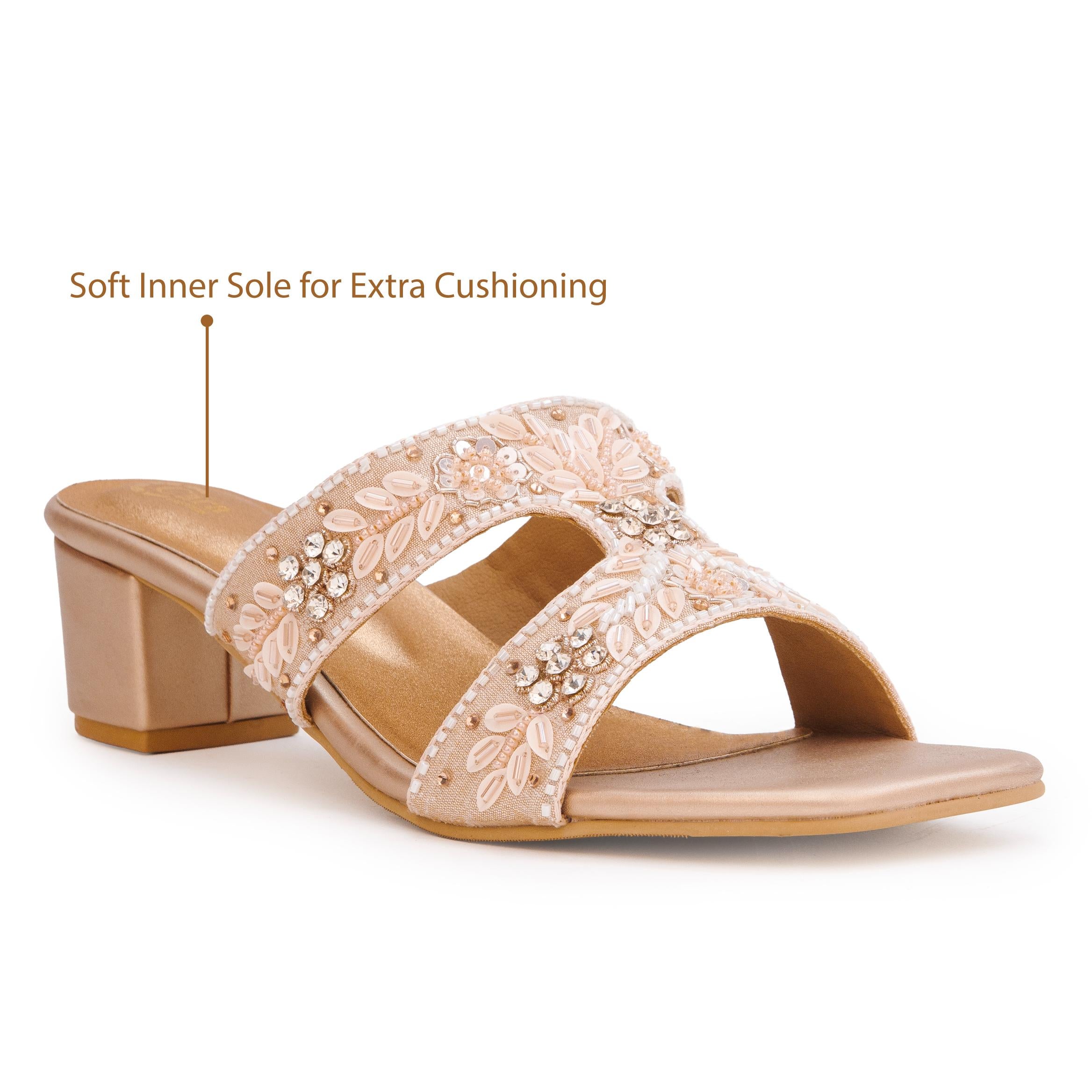 Beaded Fern Heels