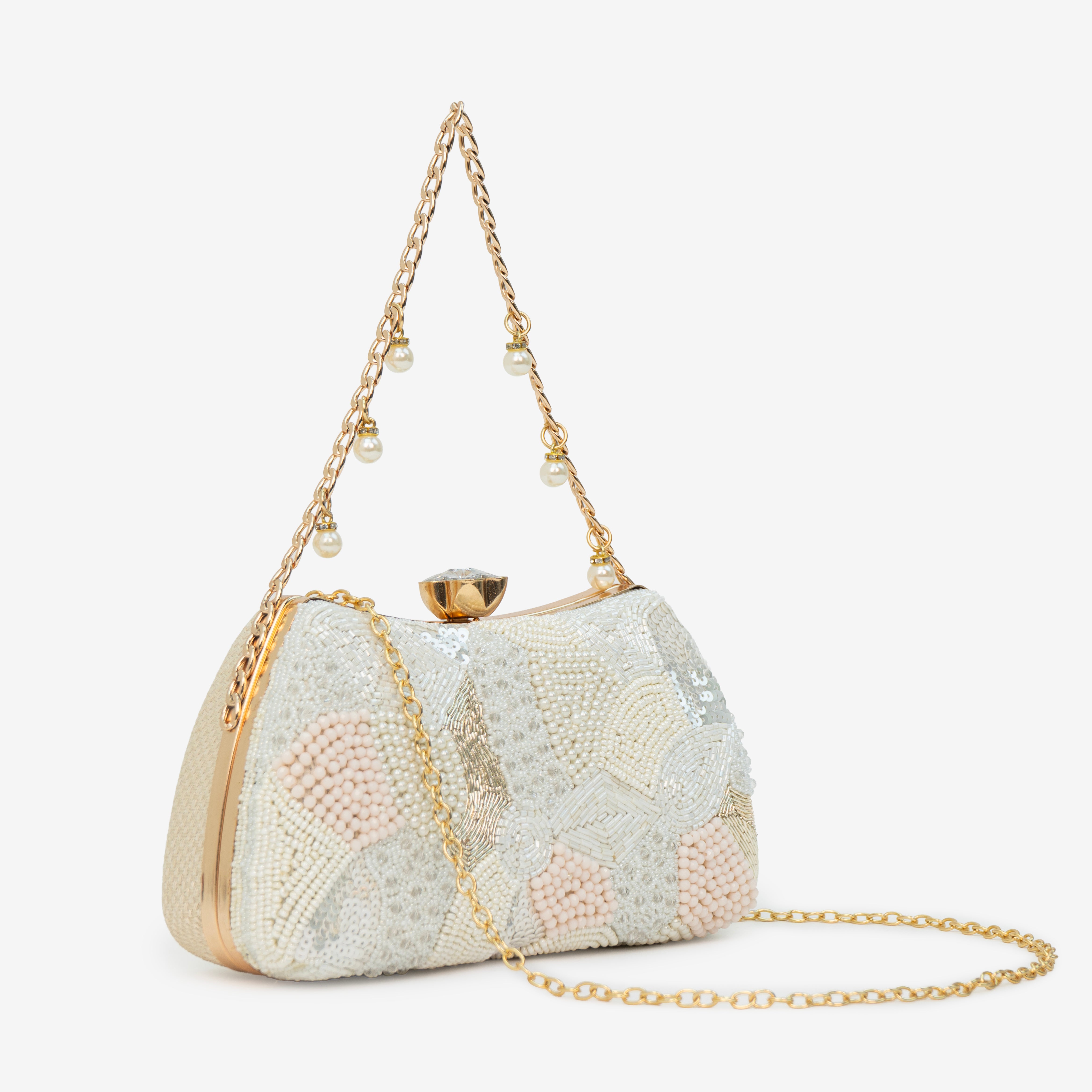 Zari Moti Box Clutch