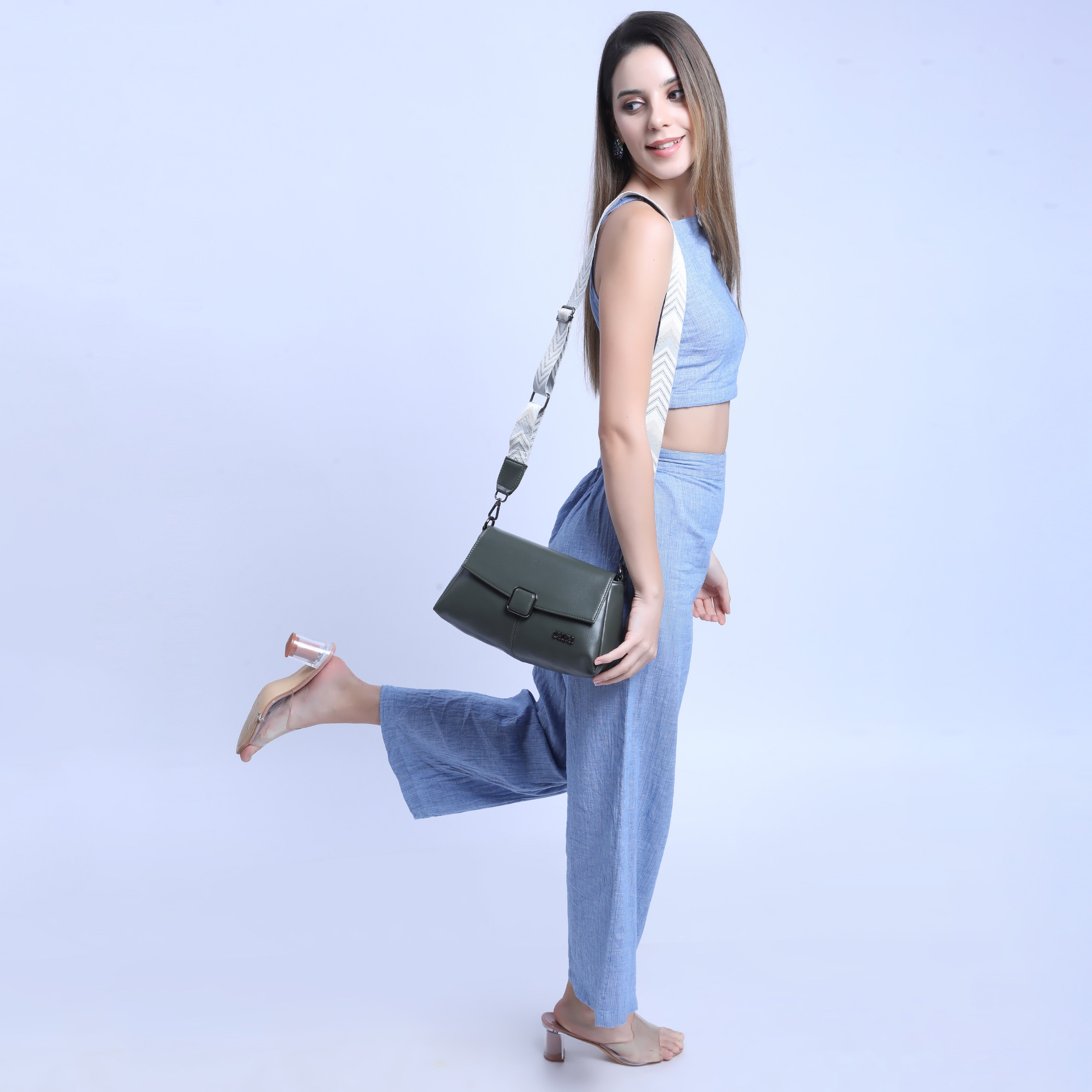 Green Modish carry sling bag | CARA