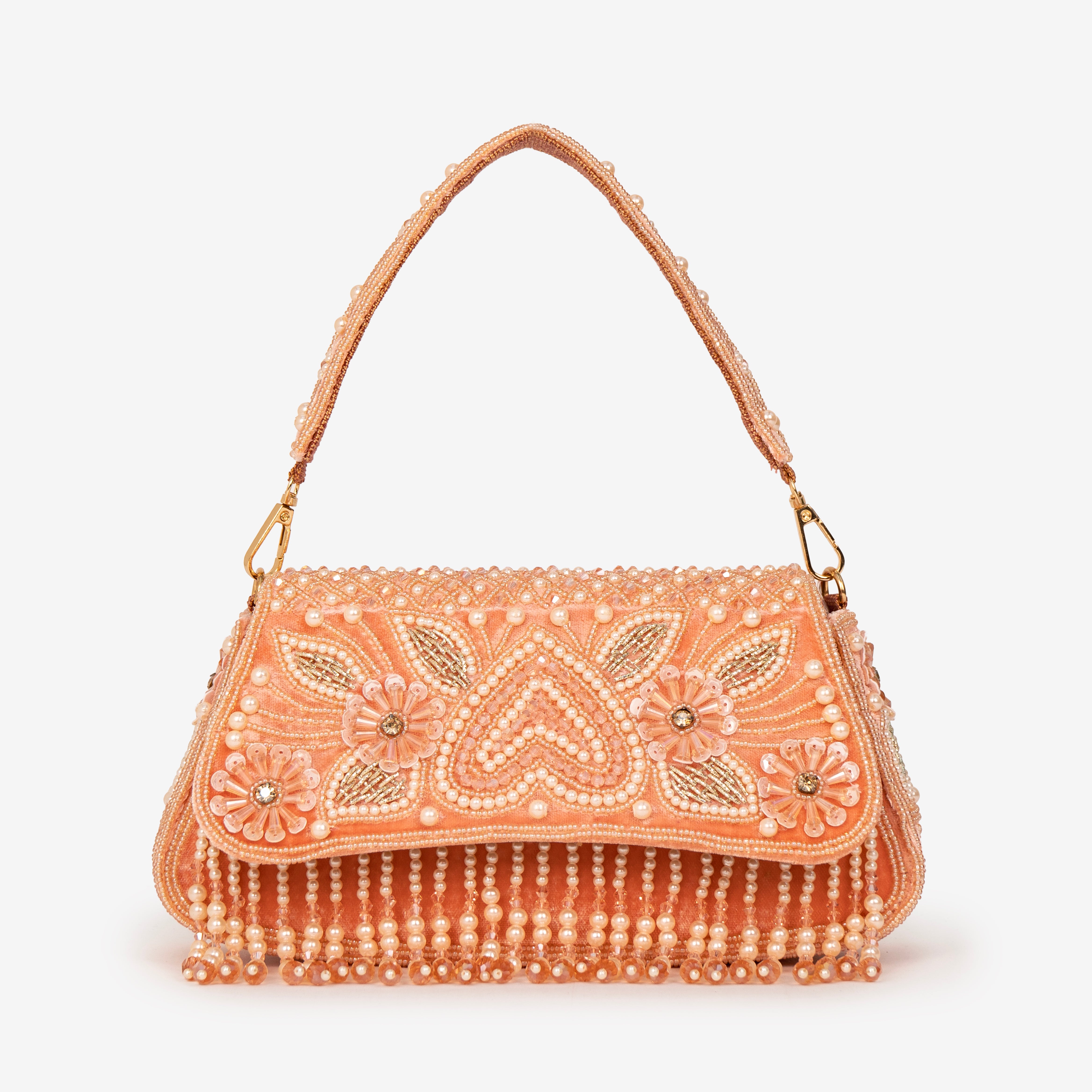 Intricate Beaded Party Shoulder Bag