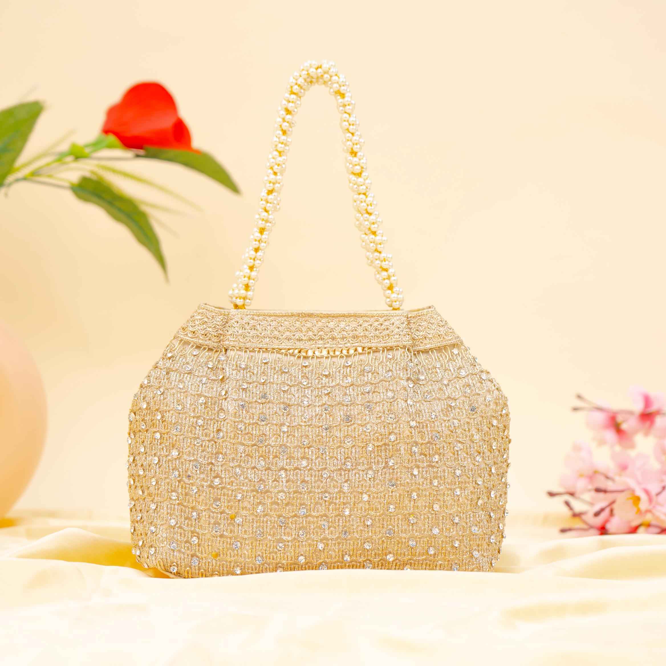 Pearl Mesh Glam Potli