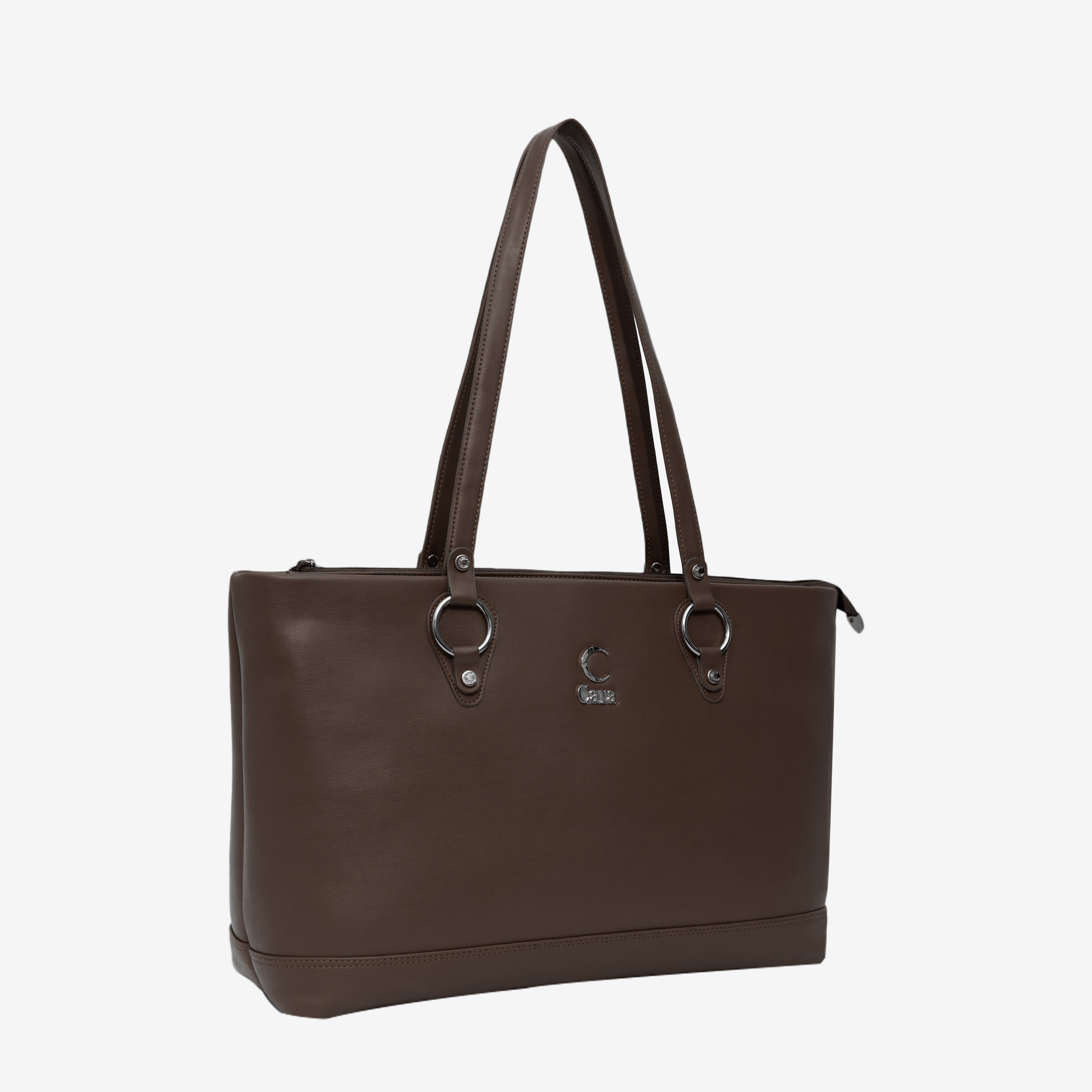 Dark Brown Corporate Chic Tote | Cara