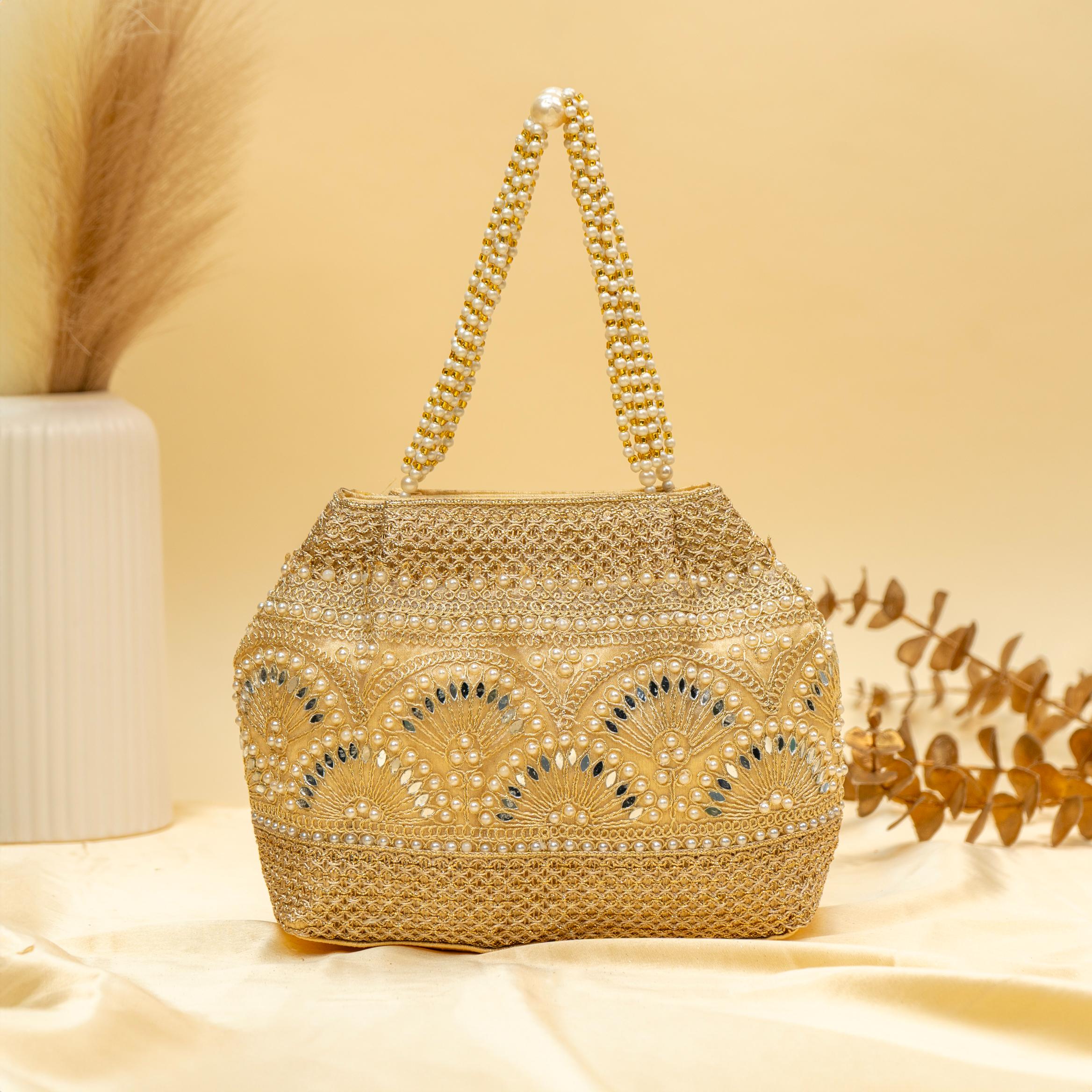 Timeless Pearlwork Potli